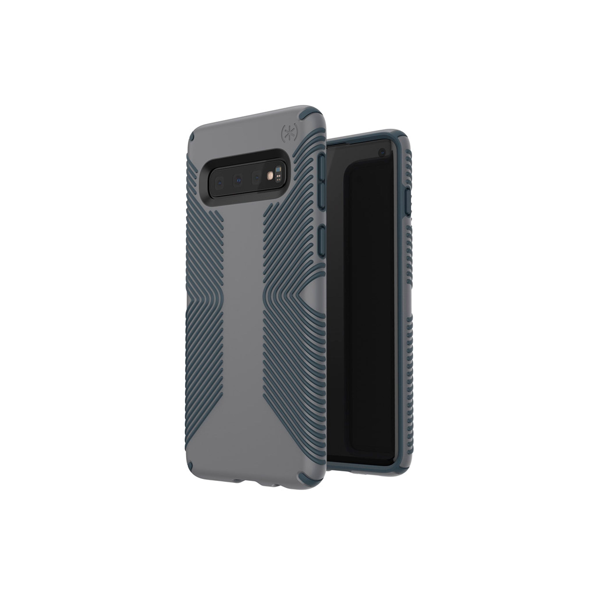 Speck - Presidio Grip Case For Samsung Galaxy S10 - Graphite Gray And Charcoal Gray