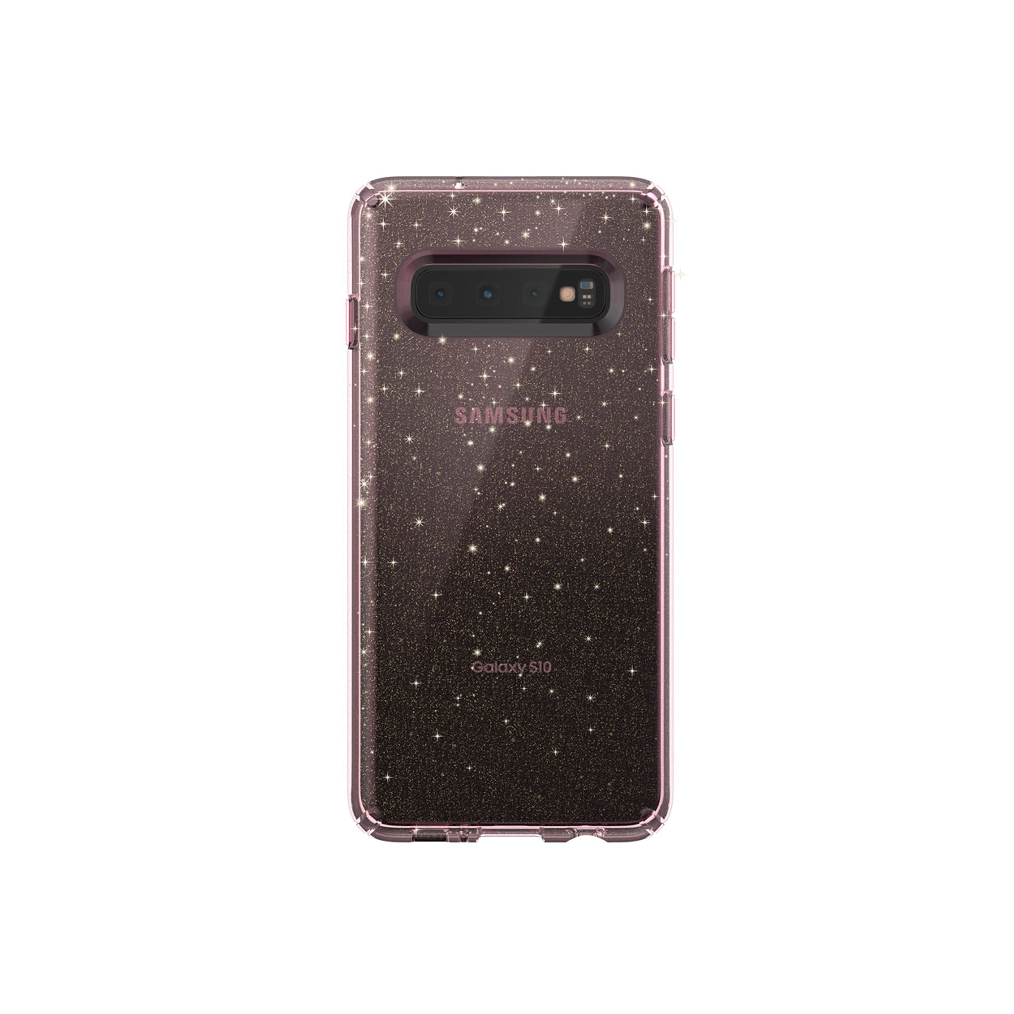 Speck - Presidio Clear Case For Samsung Galaxy S10 - Bella Pink With Gold Glitter