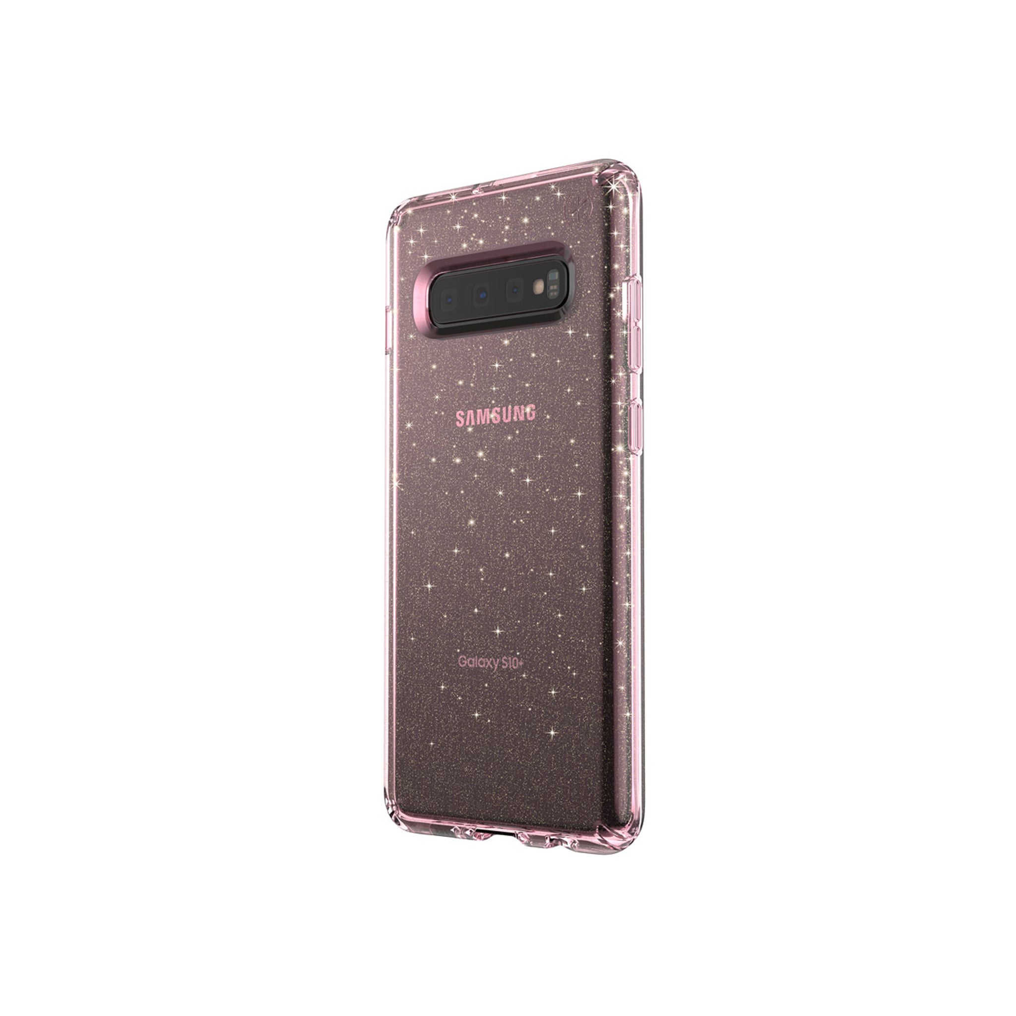Speck - Presidio Clear Case For Samsung Galaxy S10 Plus - Bella Pink With Gold Glitter