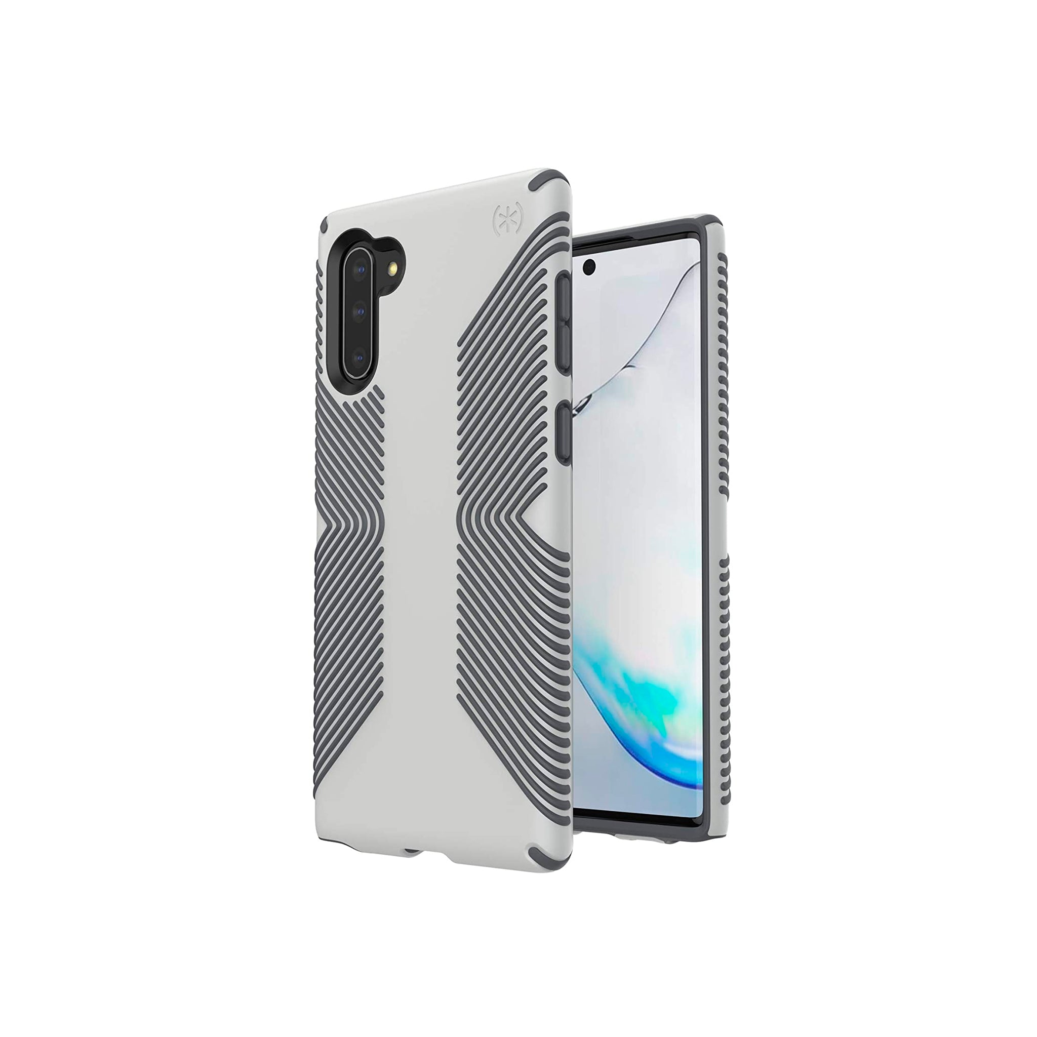 Speck - Presidio Grip Case For Samsung Galaxy Note10 - Marble Gray And Anthracite Gray
