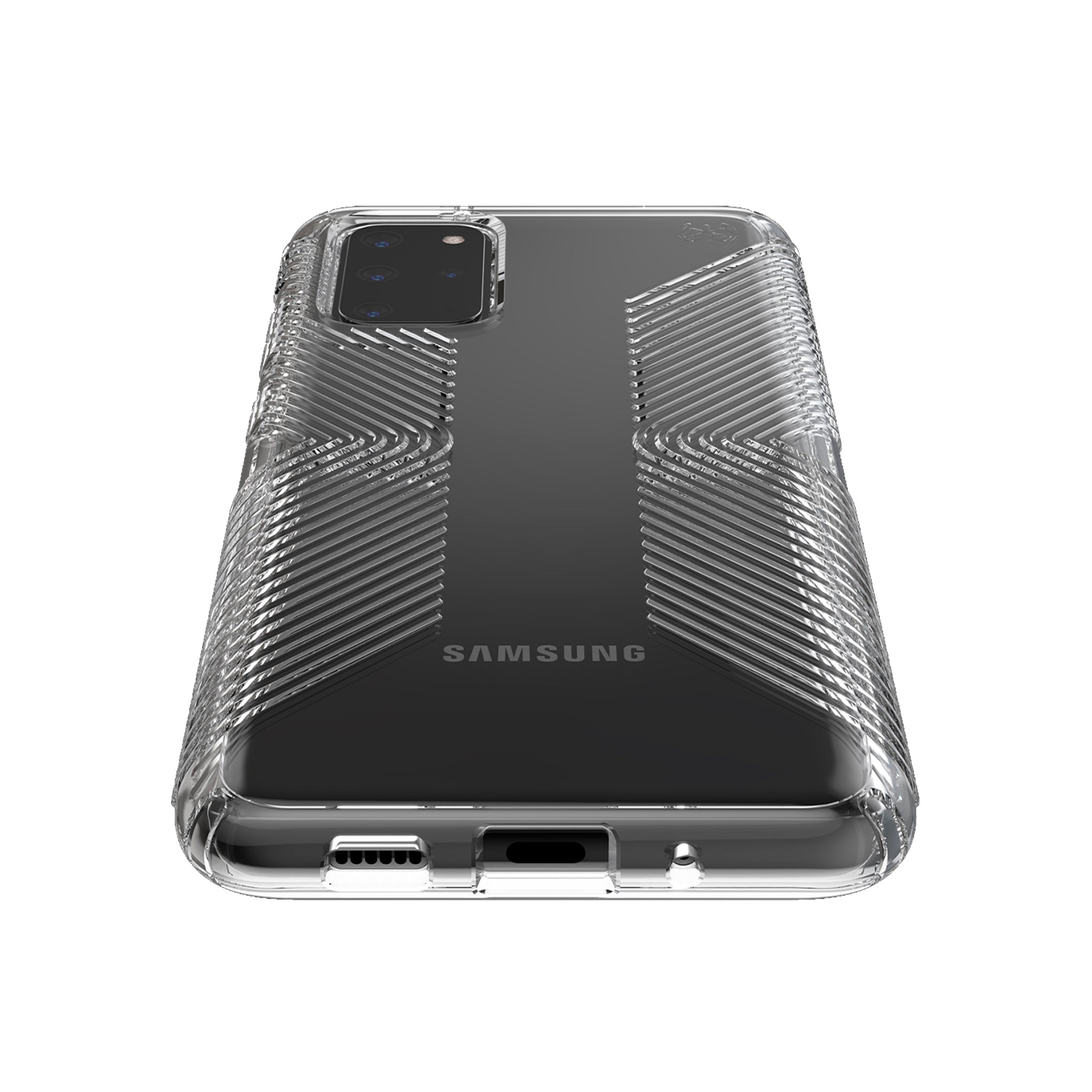 Speck - Presidio Perfect Clear Grip Case For Samsung Galaxy S20 Plus - Clear