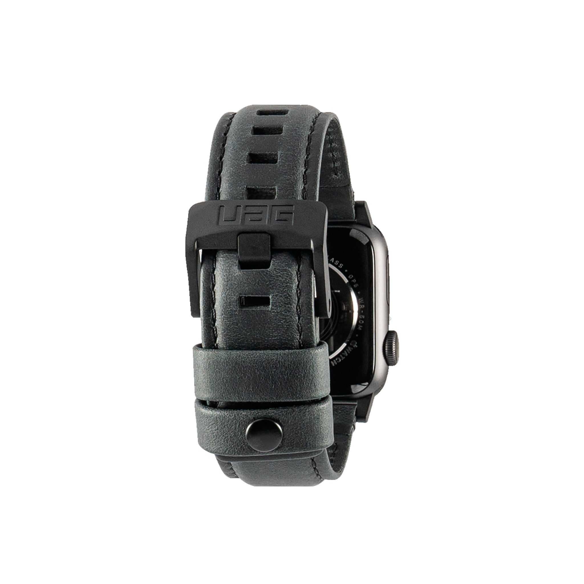 Urban Armor Gear (uag) - Leather Watchband For Apple Watch 42mm / 44mm - Black