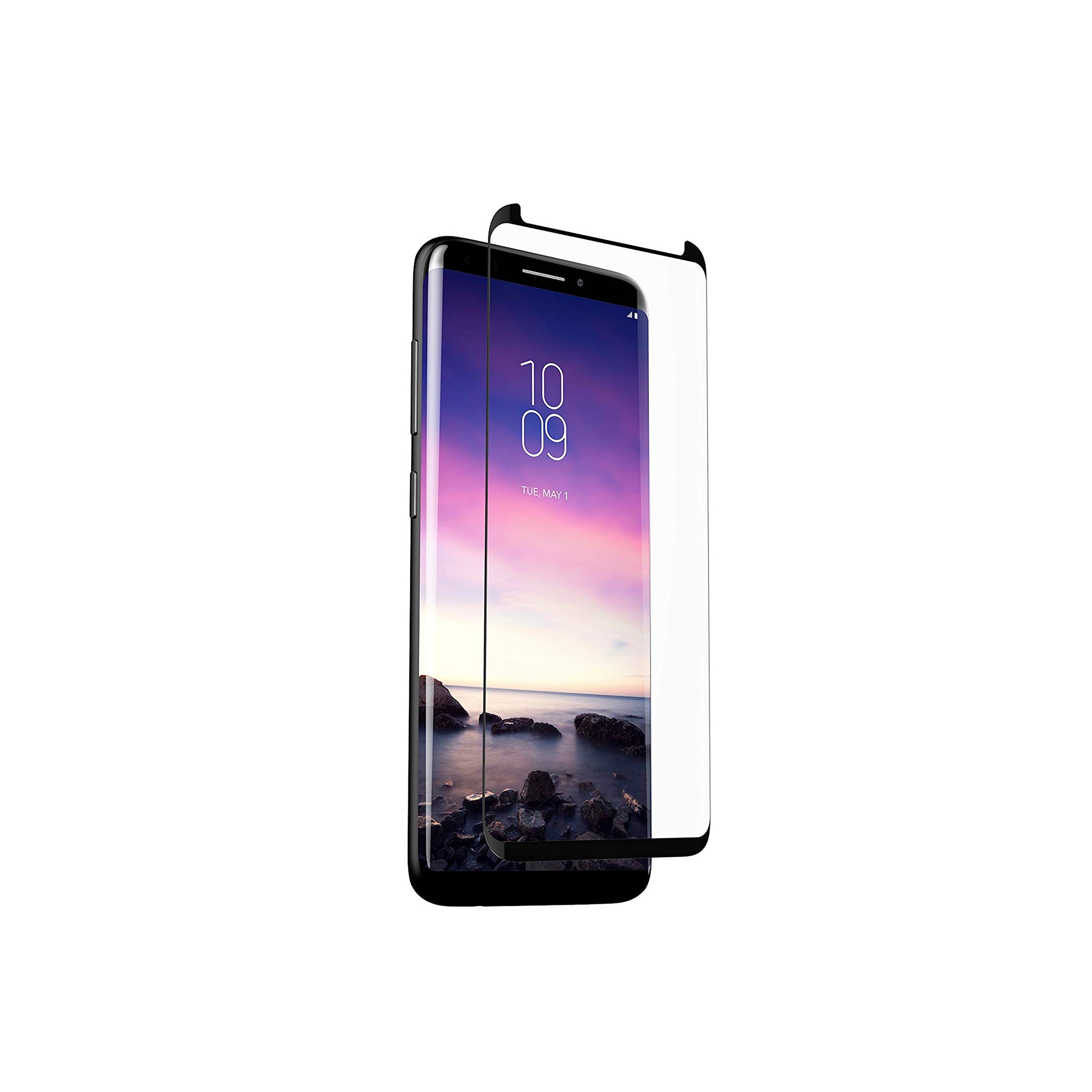Zagg - Invisibleshield Elite Curved Full Adhesive Glass Screen Protector For Samsung Galaxy S9 - Clear
