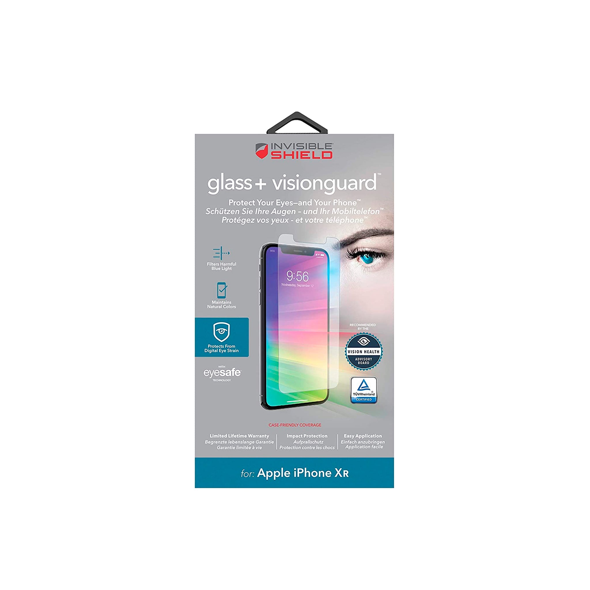 Zagg - Invisibleshield Glass Plus Visionguard Glass Screen Protector For Apple Iphone 11/ Xr- Anti Blue Light Clear