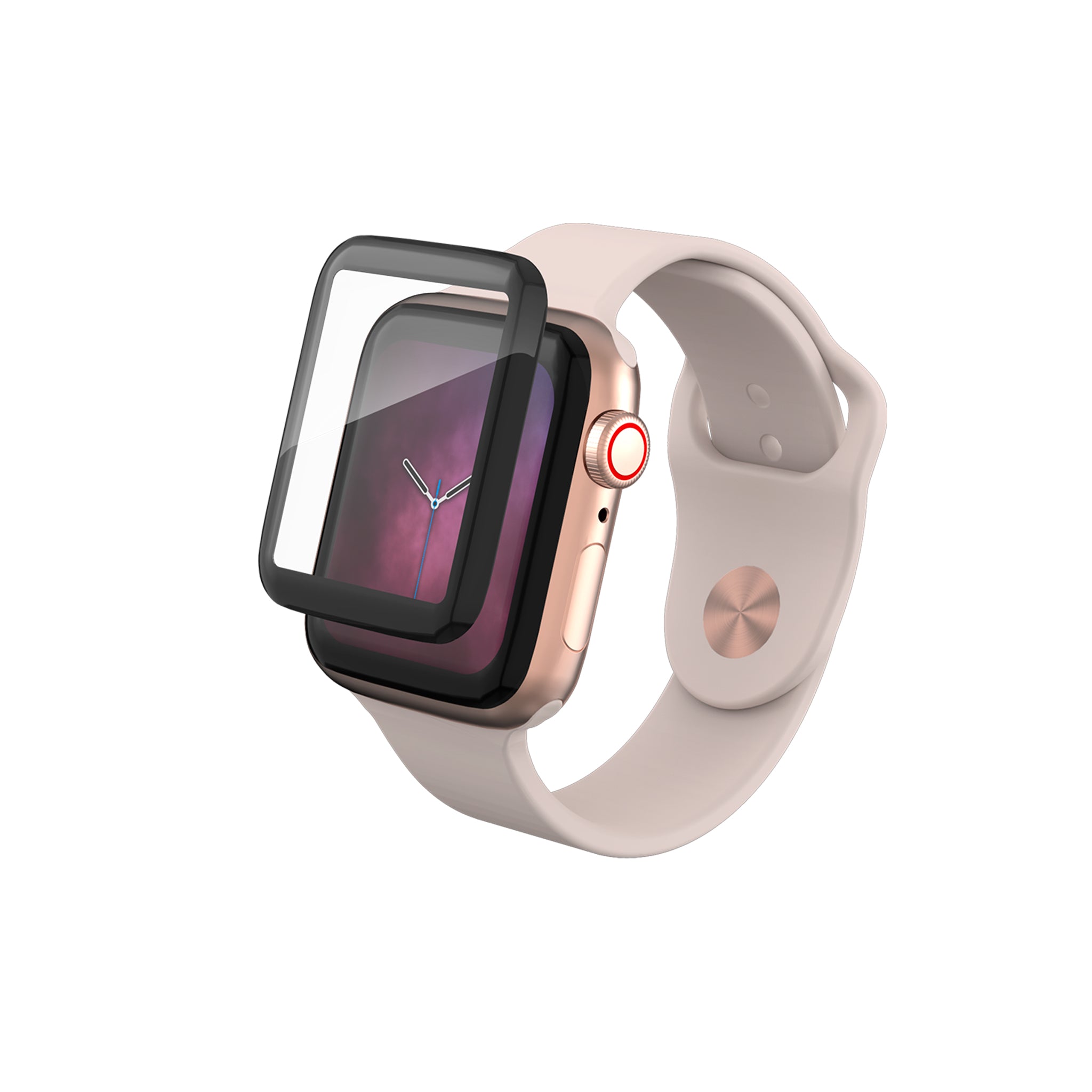 Zagg - Invisibleshield Glass Elite Curved Full Adhesive Glass Screen Protector For Apple Watch 40mm - Clear