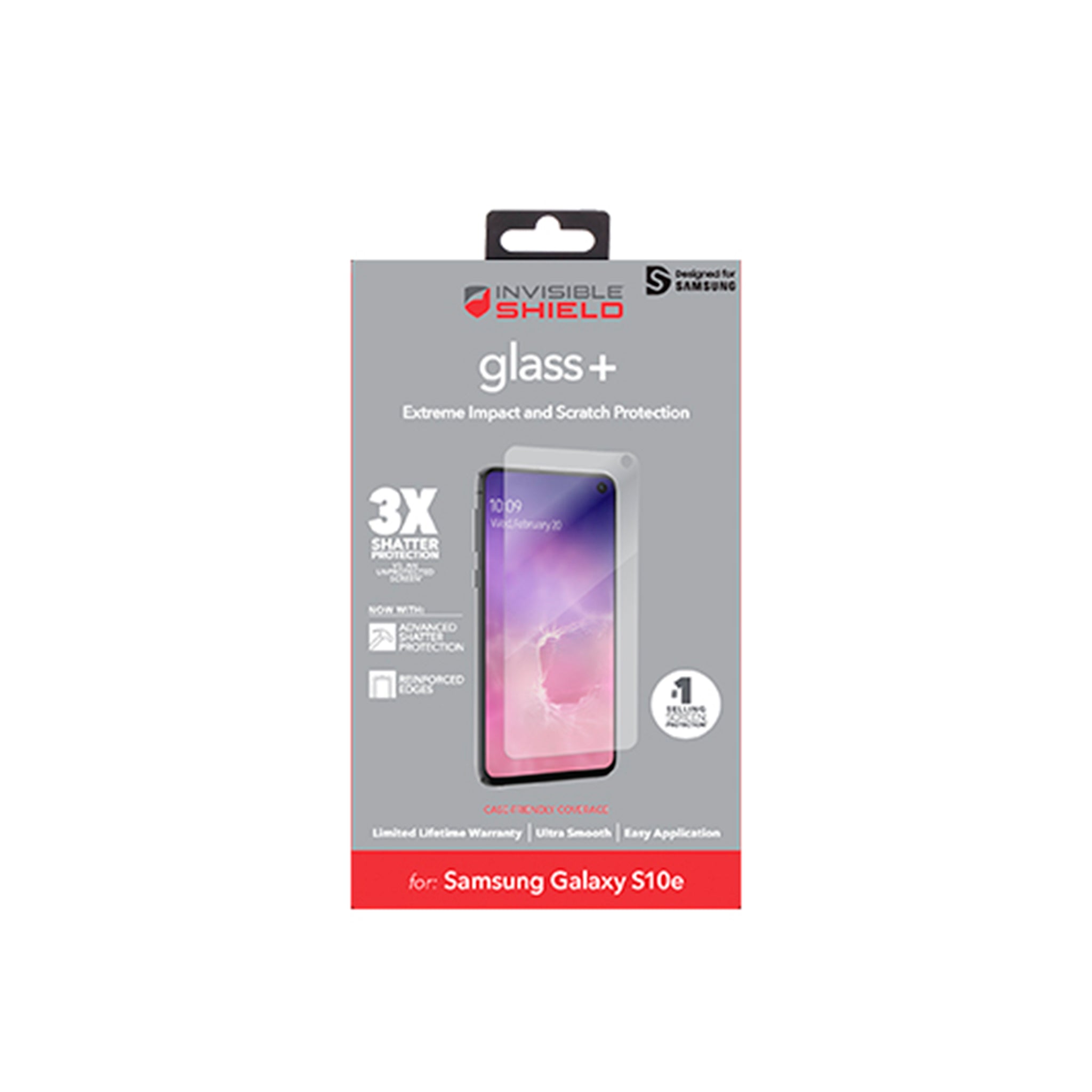Zagg - Invisibleshield Glass Plus Glass Screen Protector For Samsung Galaxy S10e - Clear