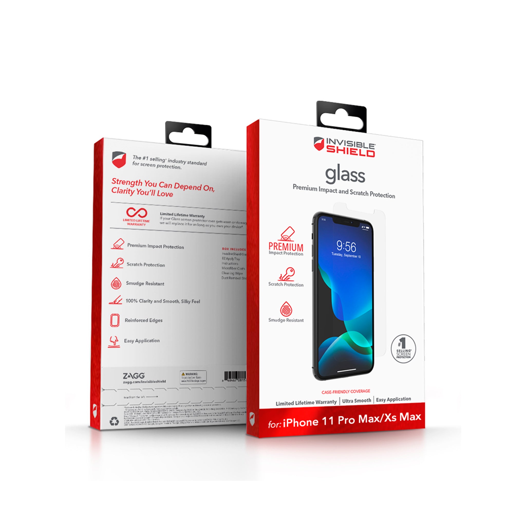 Zagg - Invisibleshield Glass Screen Protector For Apple Iphone 11 Pro Max / Xs Max  - Clear