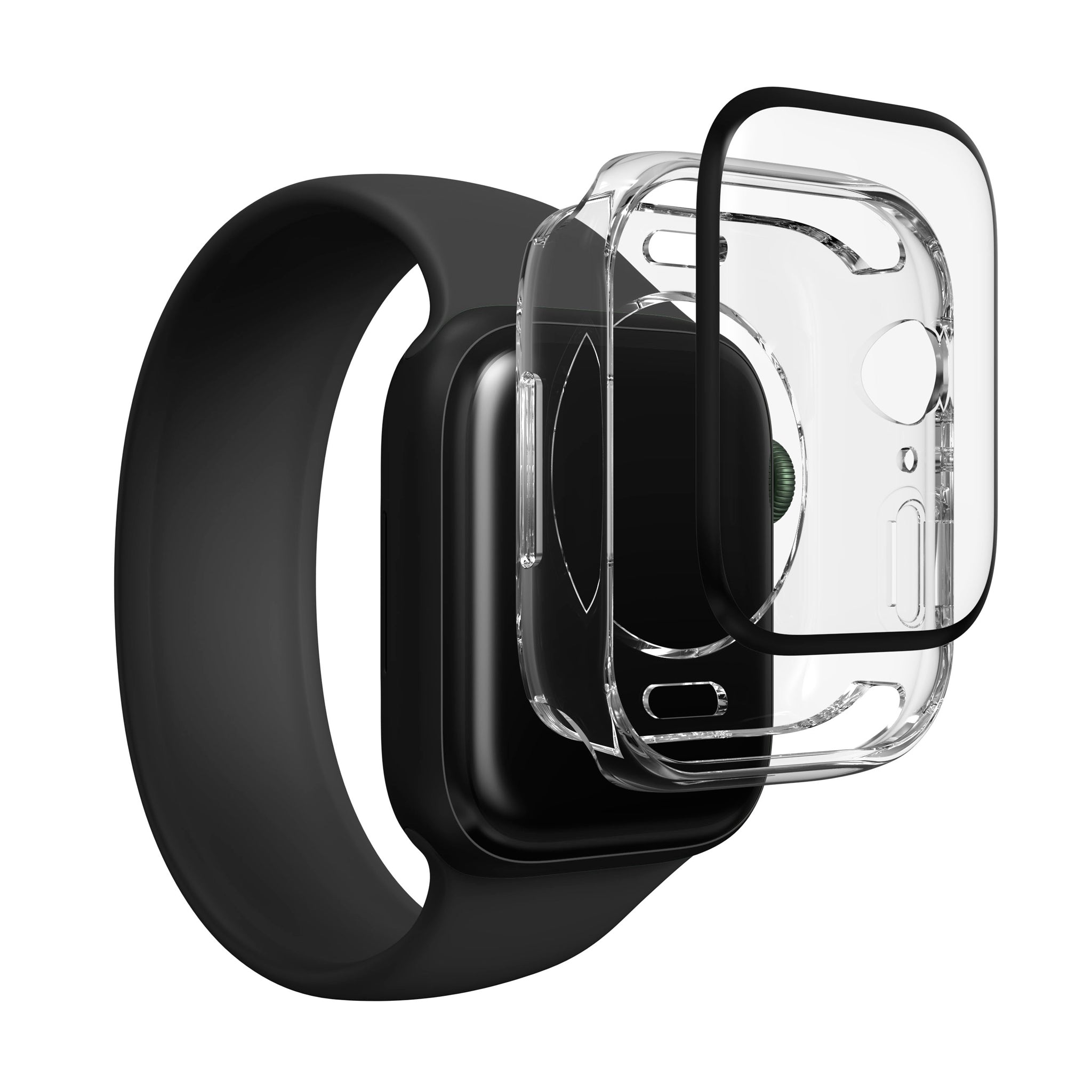Zagg - Invisibleshield Glassfusion 360 Plus Screen Protector For Apple Watch 45mm - Clear