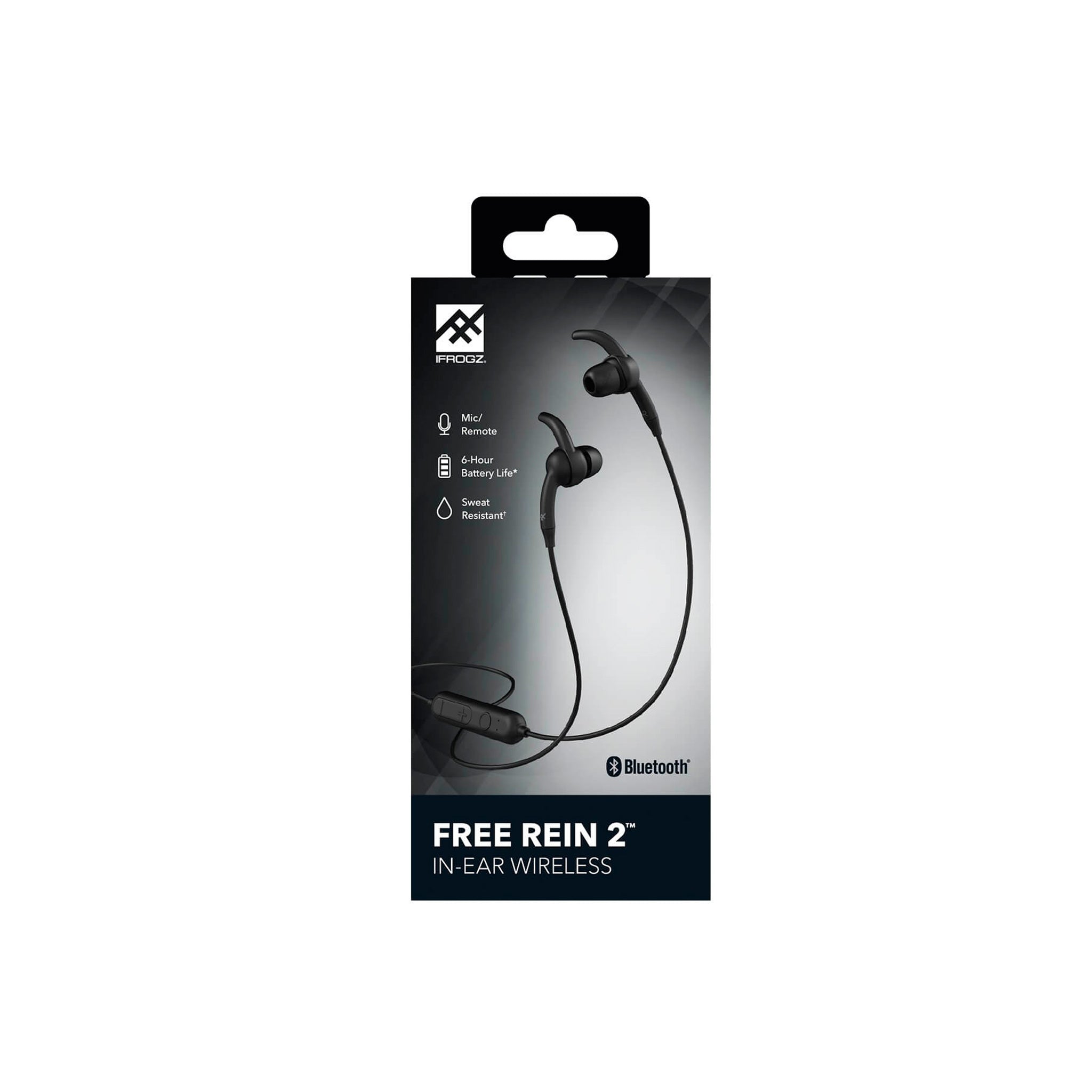 Ifrogz - Free Rein 2 Sport In Ear Bluetooth Headphones - Black