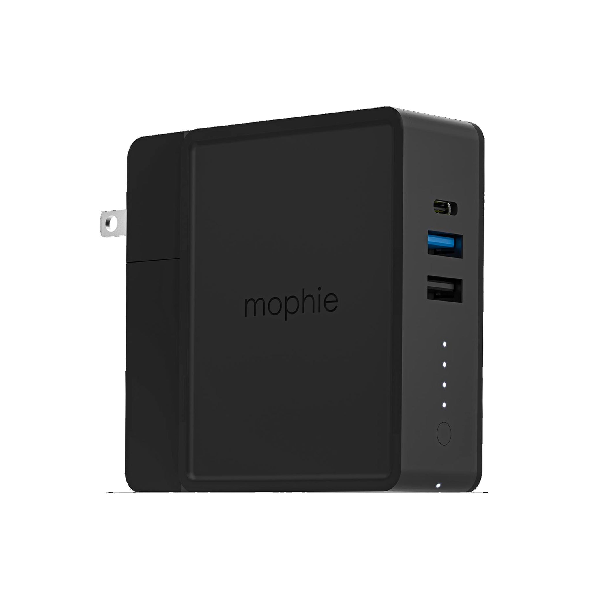 Mophie - Powerstation Hub Wireless Charging Power Bank 6,000 Mah - Black