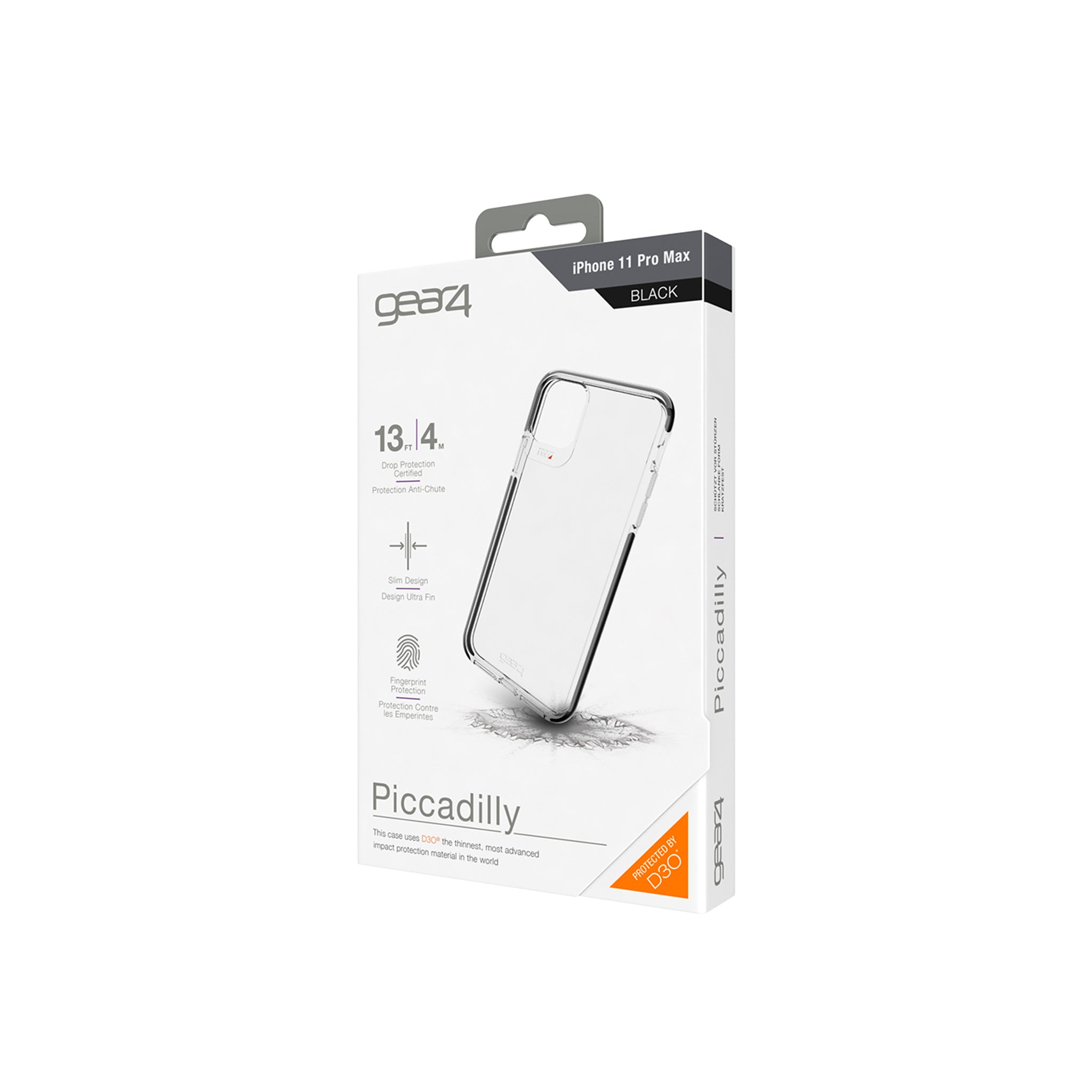 Gear4 - Piccadilly Case For Apple Iphone 11 Pro Max - Clear And Black