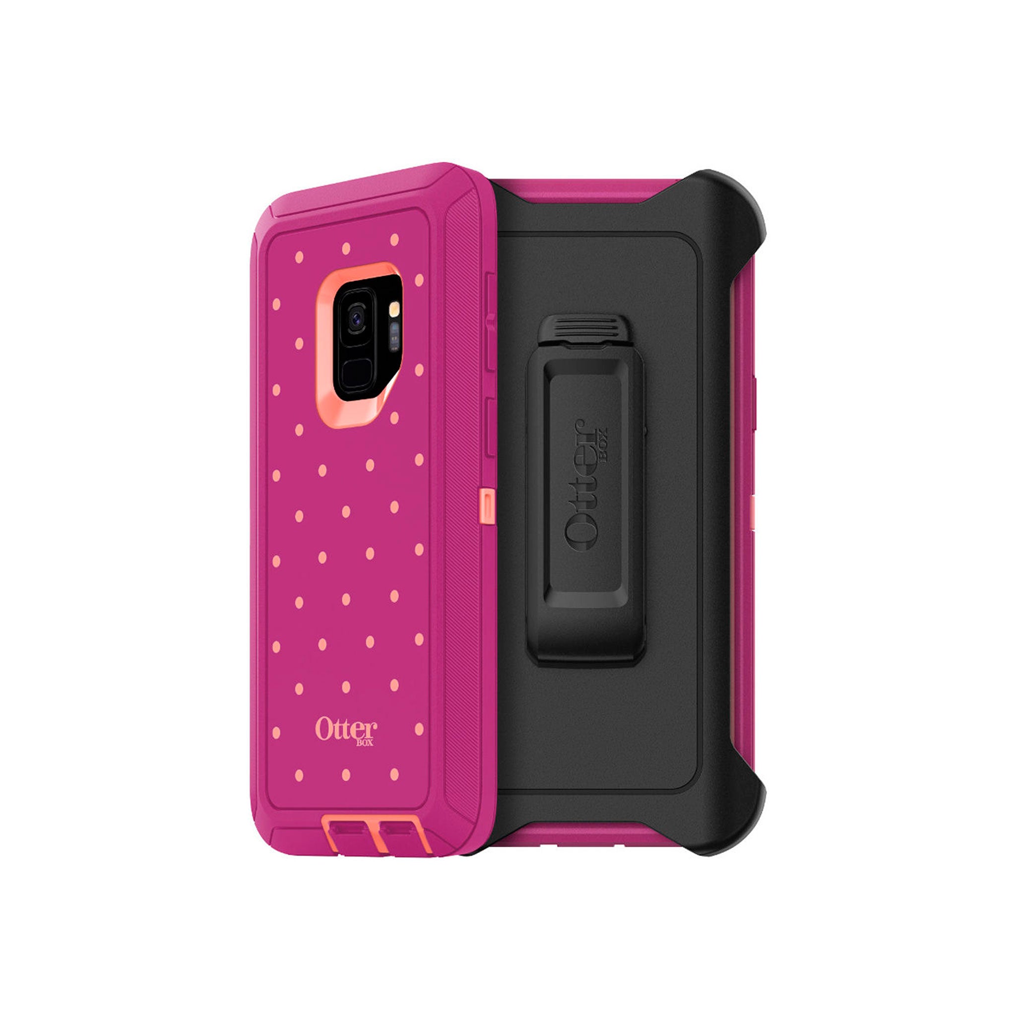 OtterBox - Defenders Series for Galaxy S9 - Coral Dot