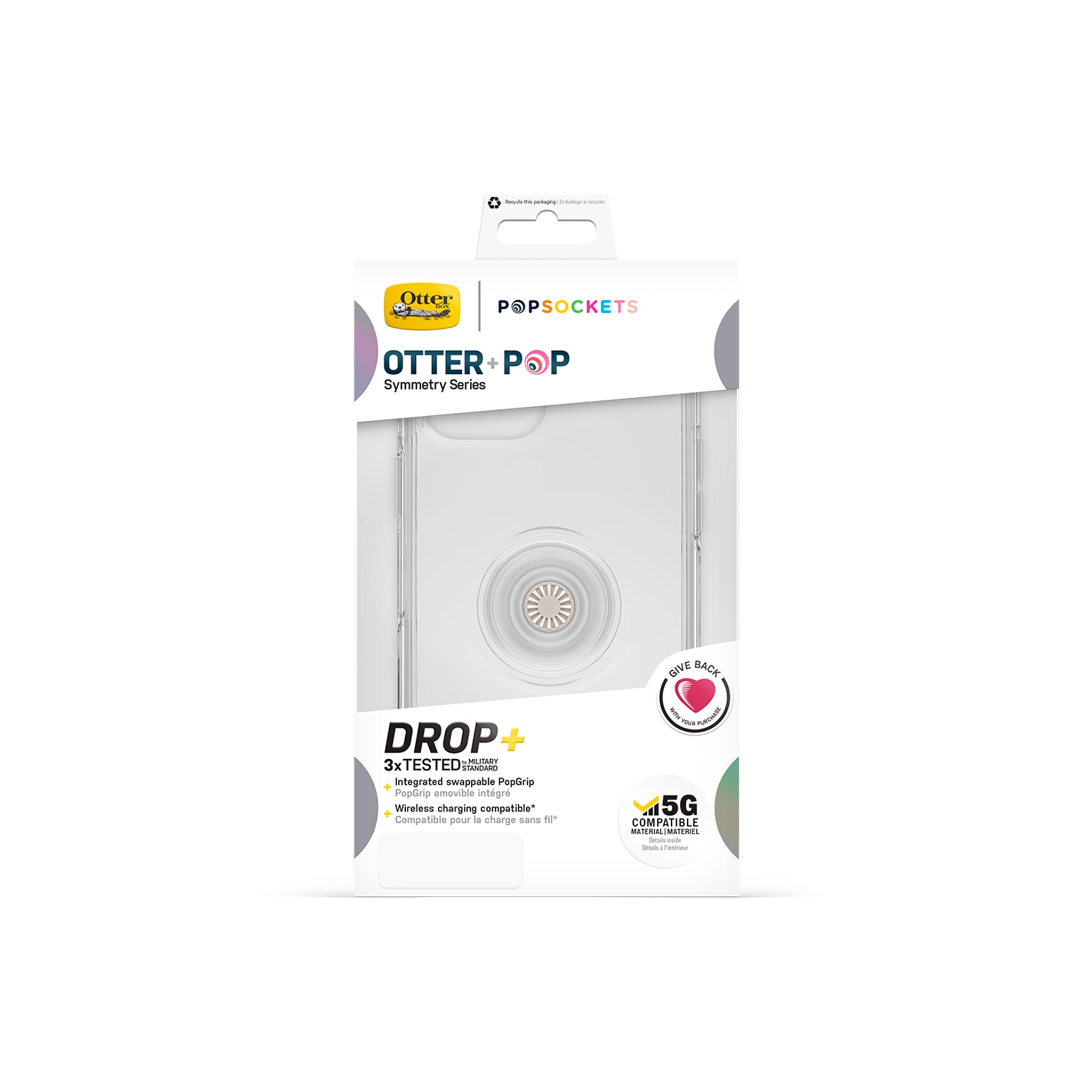 OtterBox - Otter + Pop Symmetry Clear for iPhone 12 Pro Max - Clear Pop