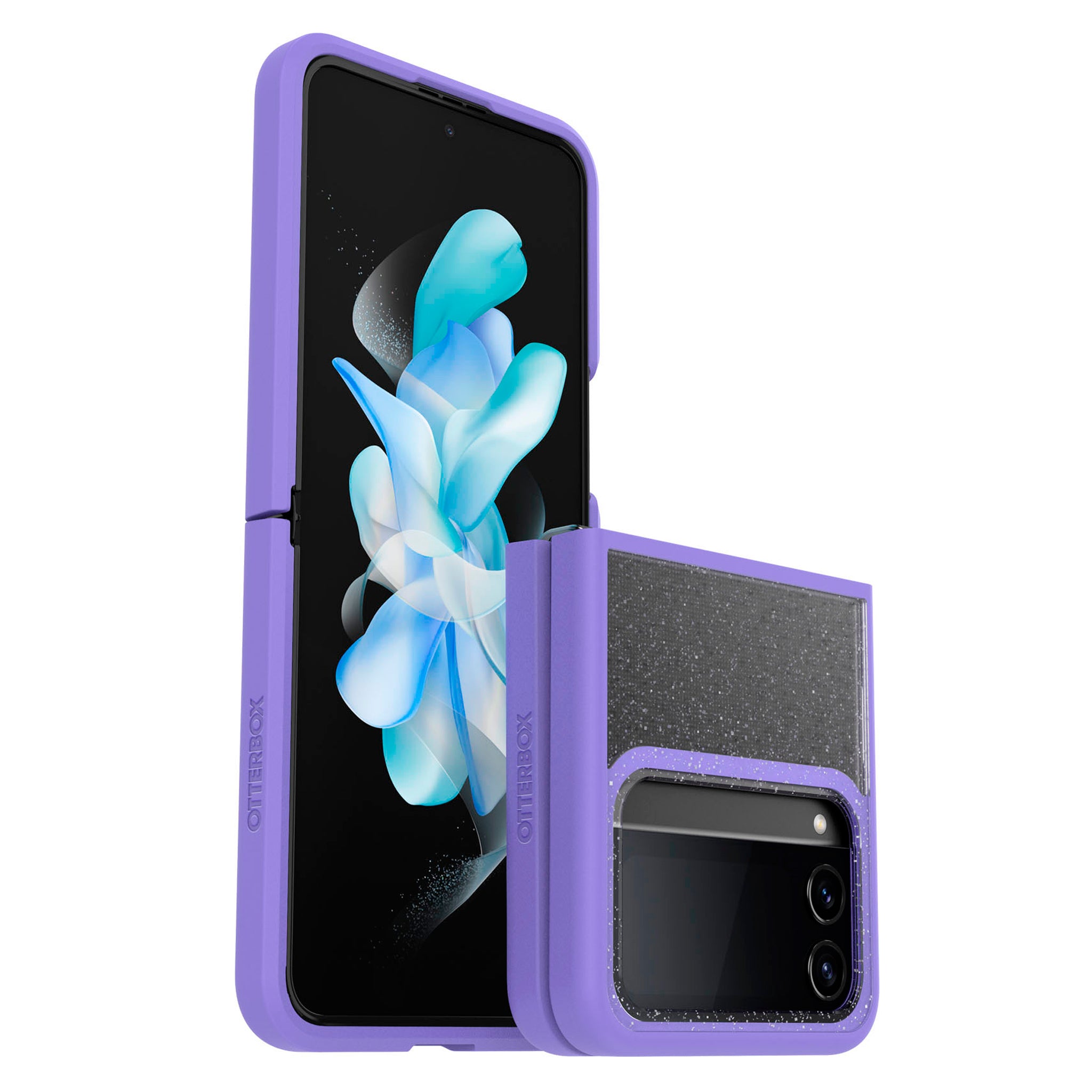 Otterbox - Thin Flex Case For Samsung Galaxy Z Flip4  - Sparkle Purplexing