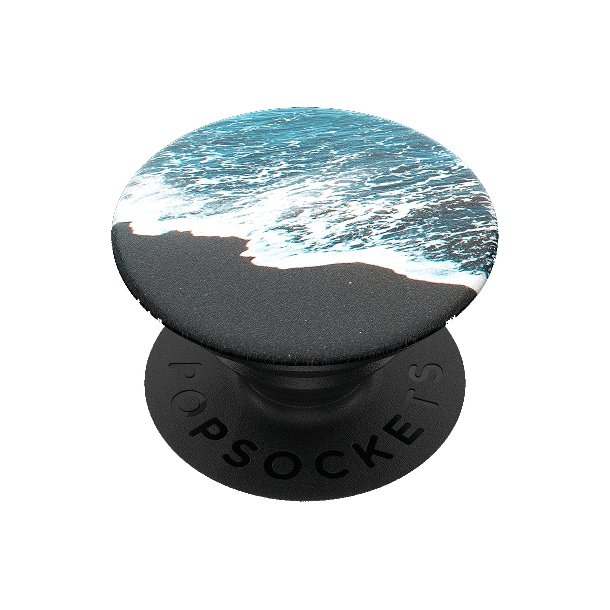 Popsockets - Popgrip Swappable Nature Device Stand And Grip - Black Sand Beach