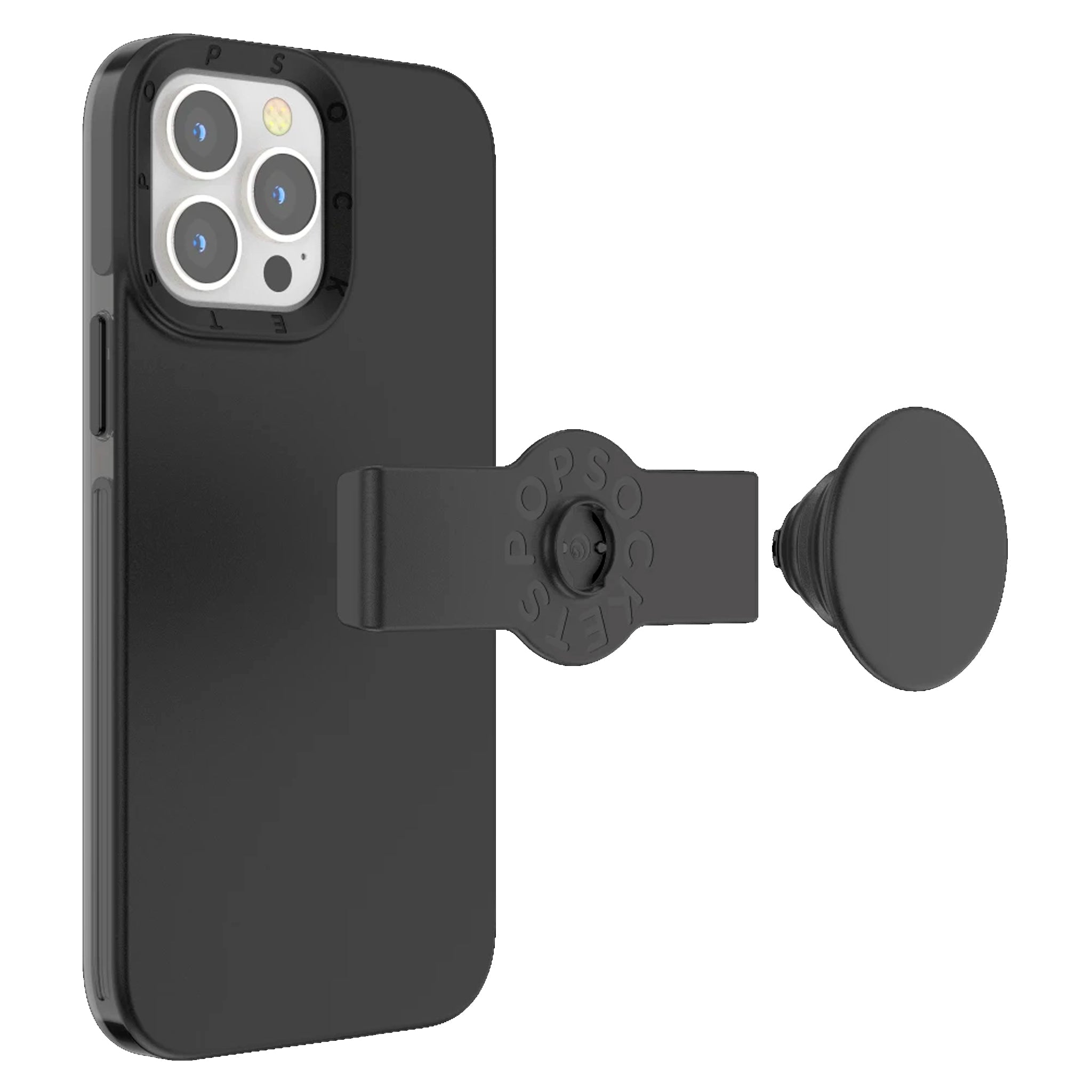 Popsockets - Popgrip Slide Case For Apple Iphone 13 Pro Max - Black