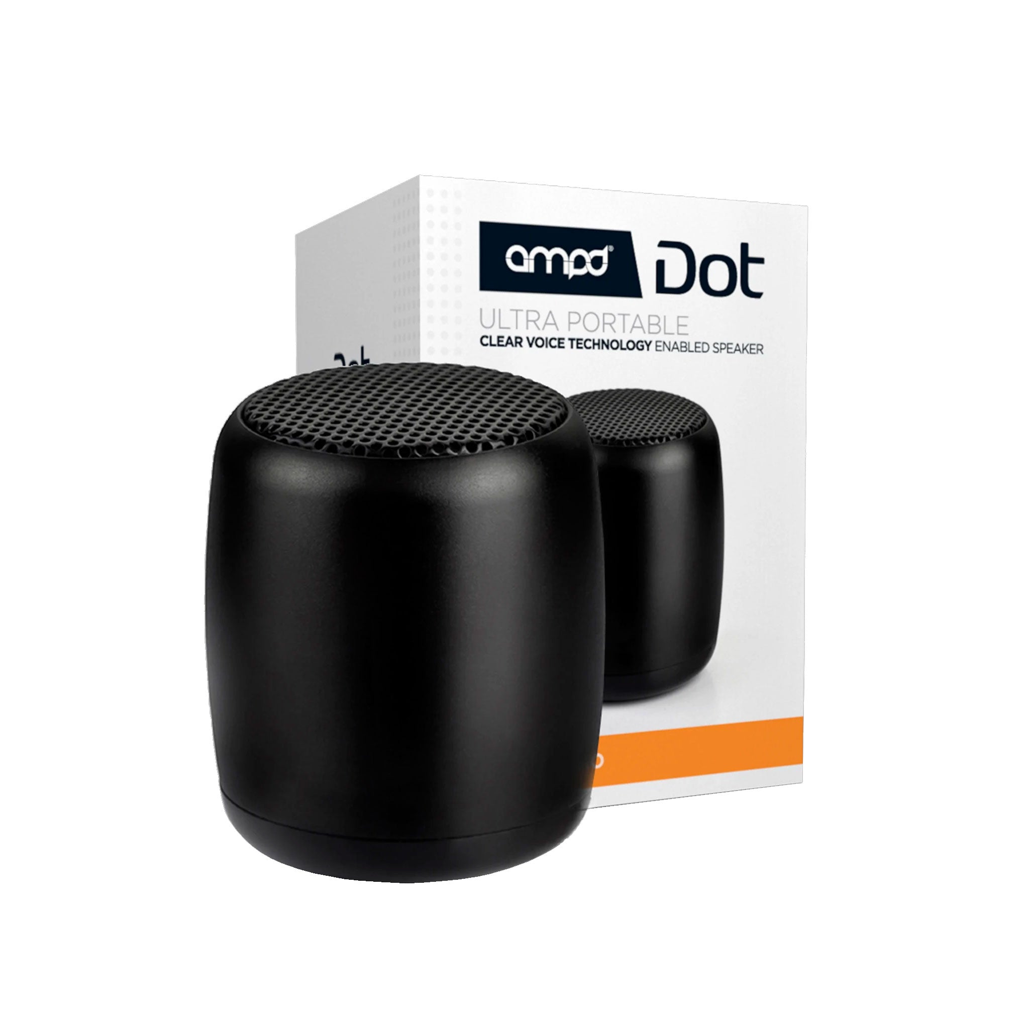 Ampd - Dot 2 Watt Portable Mini Bluetooth Speaker - Black