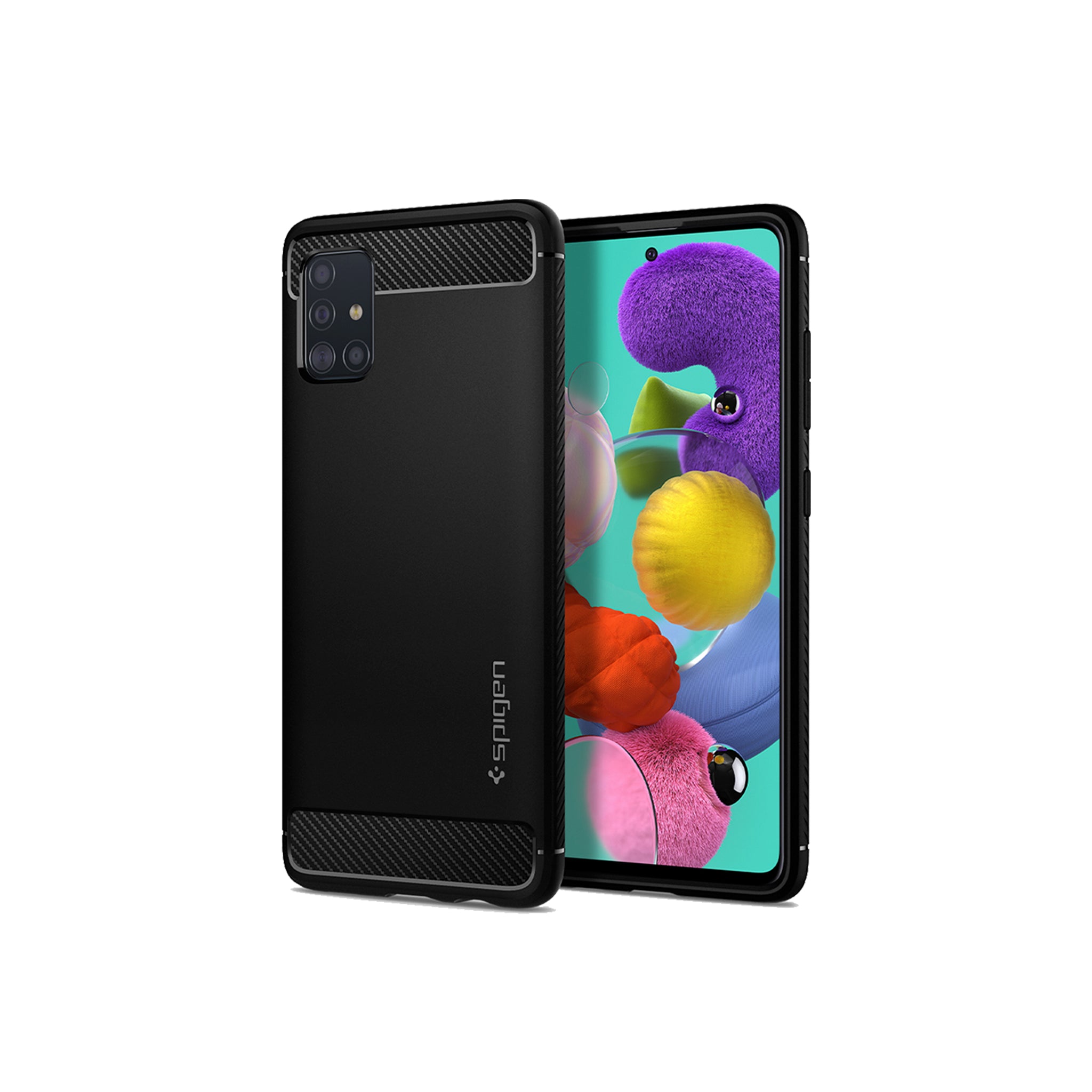 Spigen - Lite Rugged Armor Case For Samsung Galaxy A51 - Matte Black