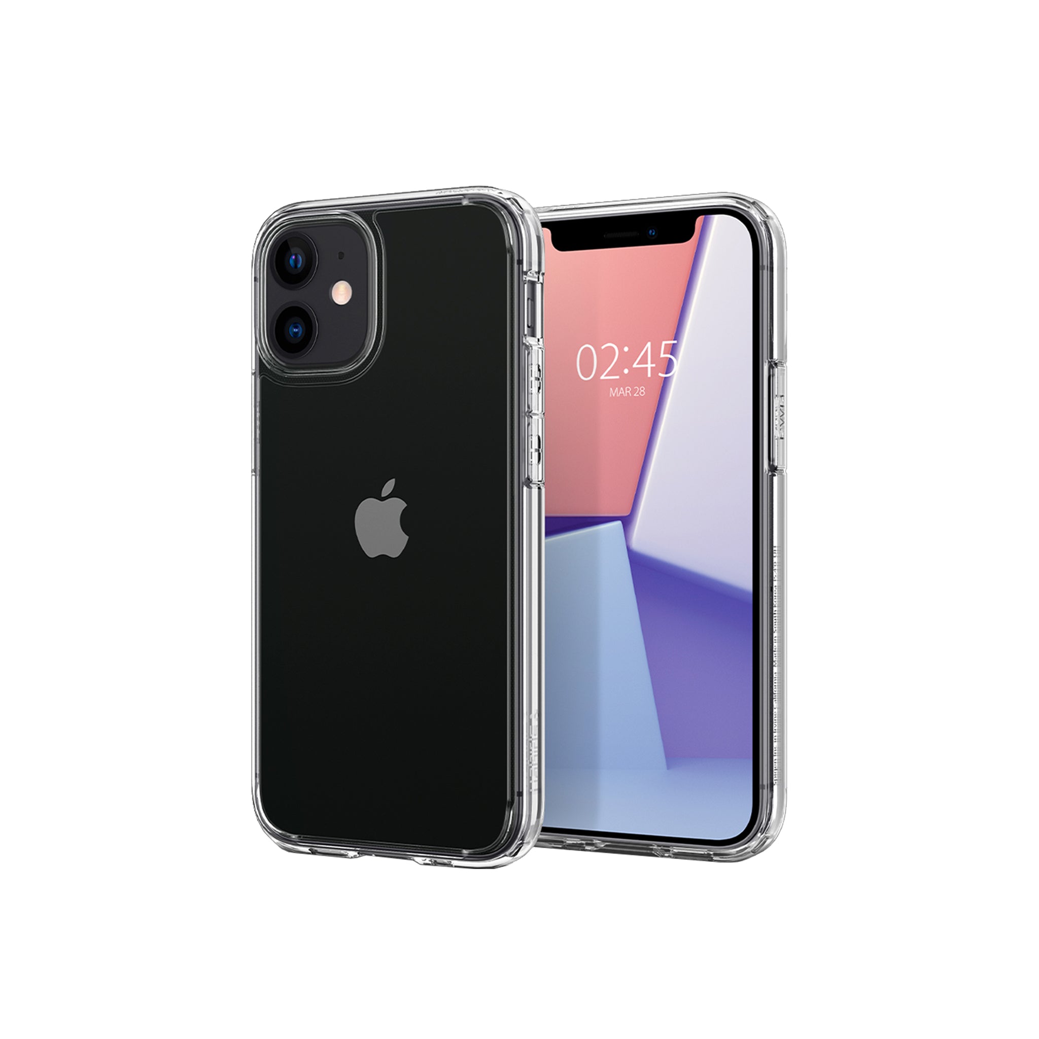 Spigen - Crystal Hybrid Case For Apple Iphone 12 Mini - Crystal Clear