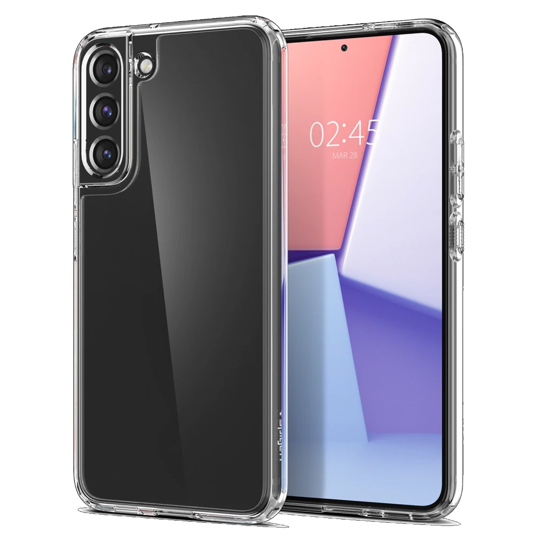 Spigen - Crystal Hybrid Case For Samsung Galaxy S22 Plus - Black