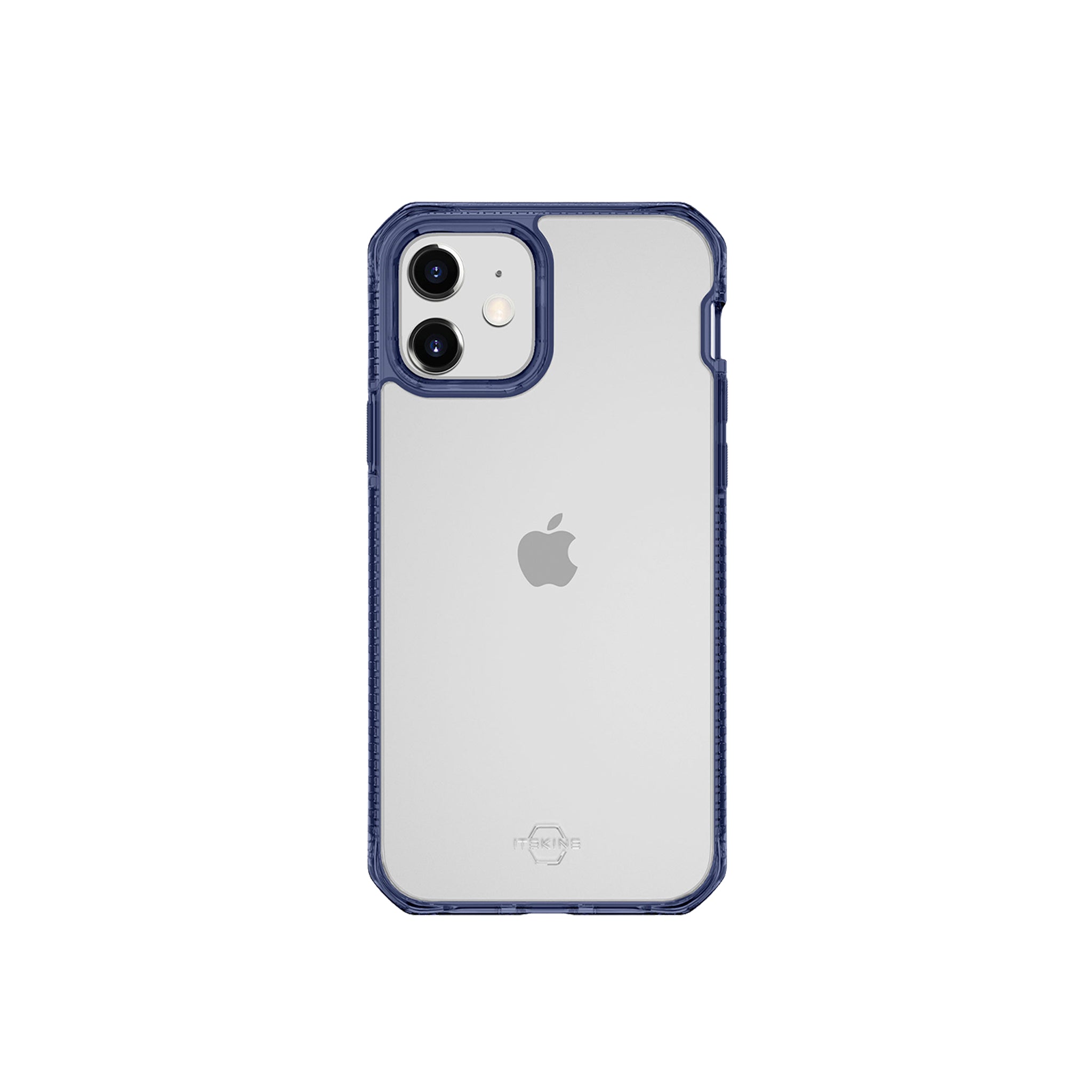 Itskins - Hybrid Clear Case For Apple Iphone 12 Mini - Deep Blue And Transparent