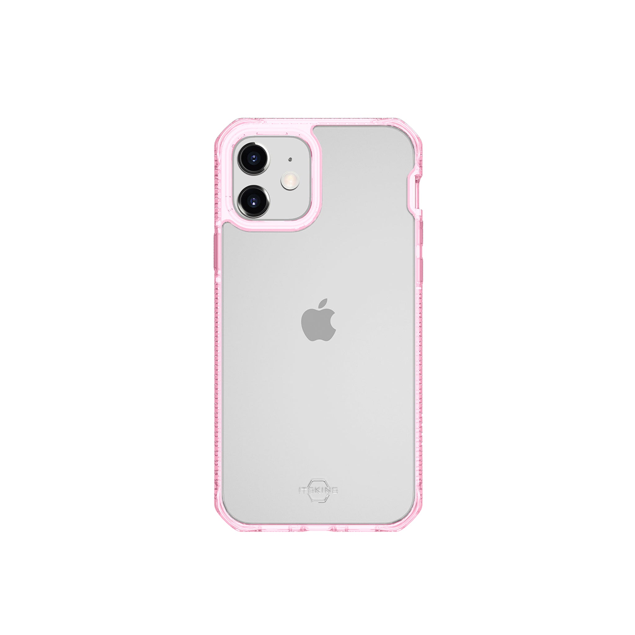 Itskins - Hybrid Clear Case For Apple Iphone 12 Mini - Light Pink And Transparent