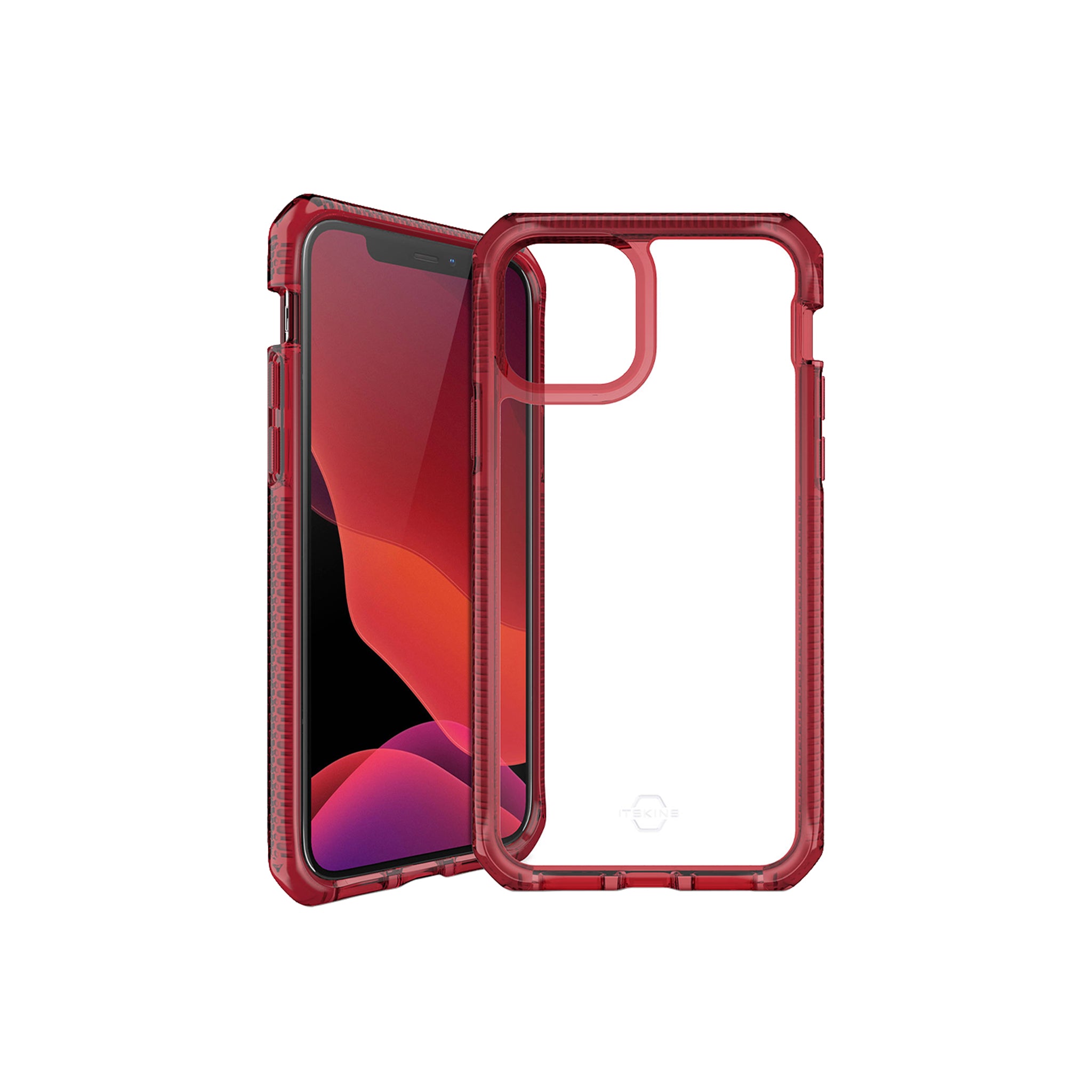 Itskins - Supreme Clear Case For Apple Iphone 12 Mini - Red And Transparent