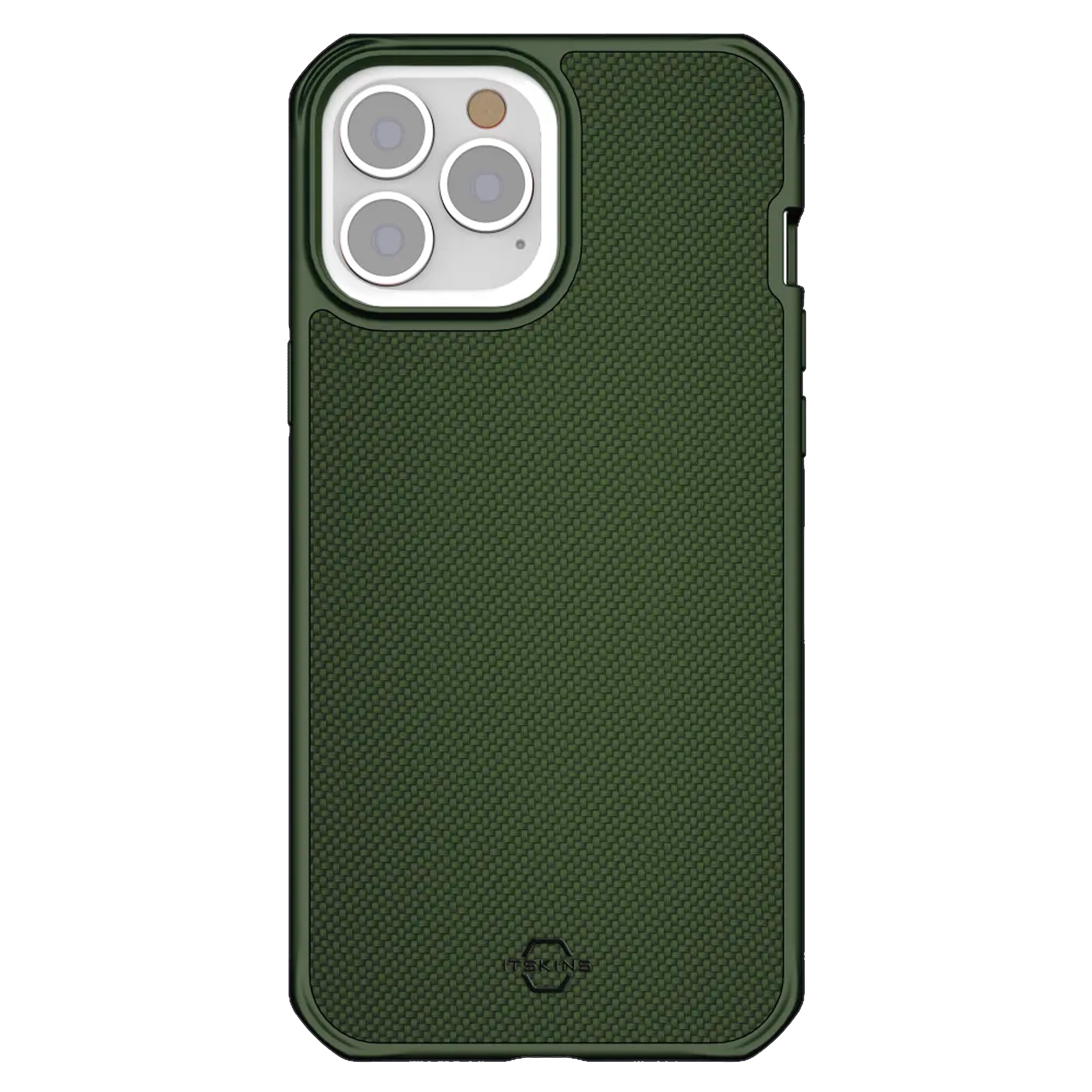 Itskins - Hybrid Ballistic Case For Apple Iphone 13 Pro Max / 12 Pro Max - Olive Green