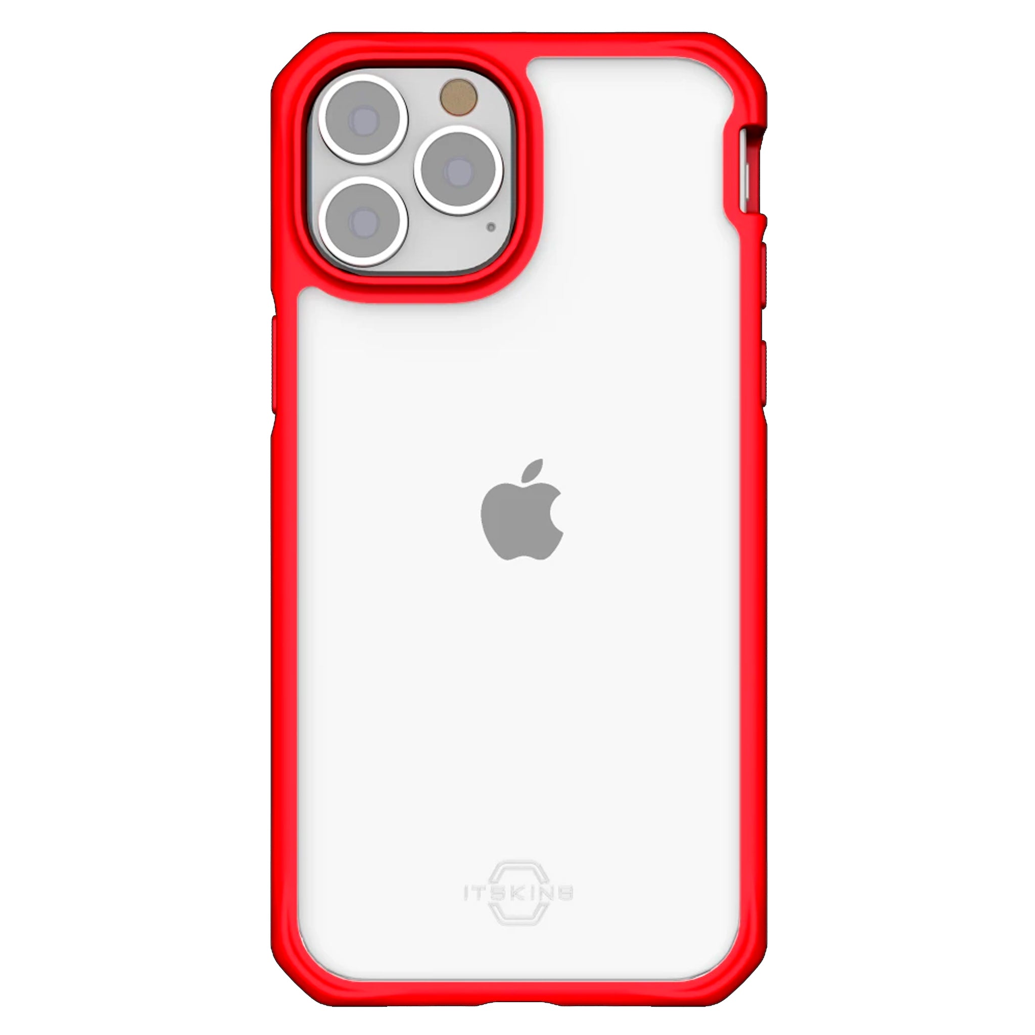 Itskins - Hybrid Solid Case For Apple Iphone 13 Mini / 12 Mini - Red And Transparent