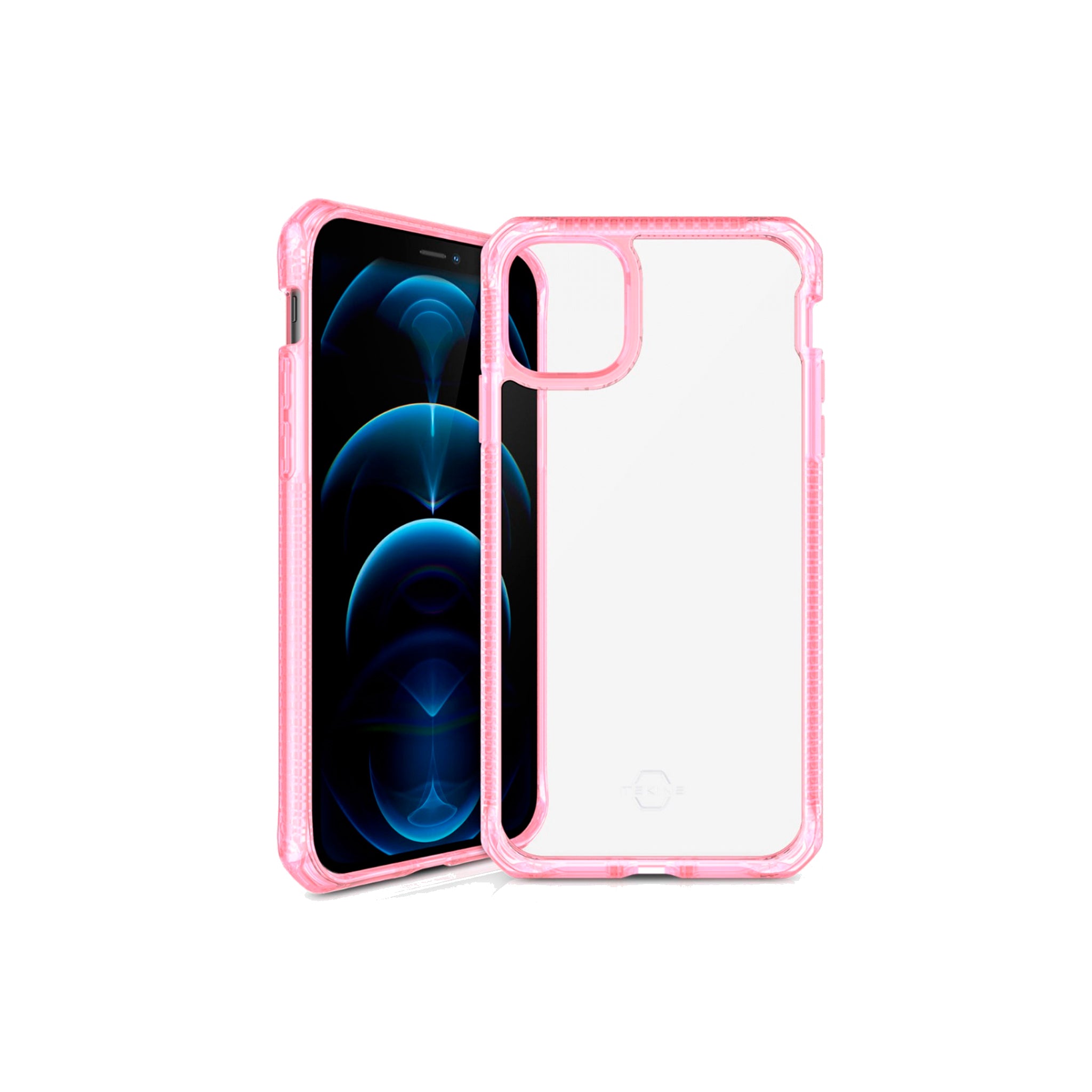 Itskins - Hybrid Clear Case For Apple Iphone 12 / 12 Pro - Light Pink And Transparent