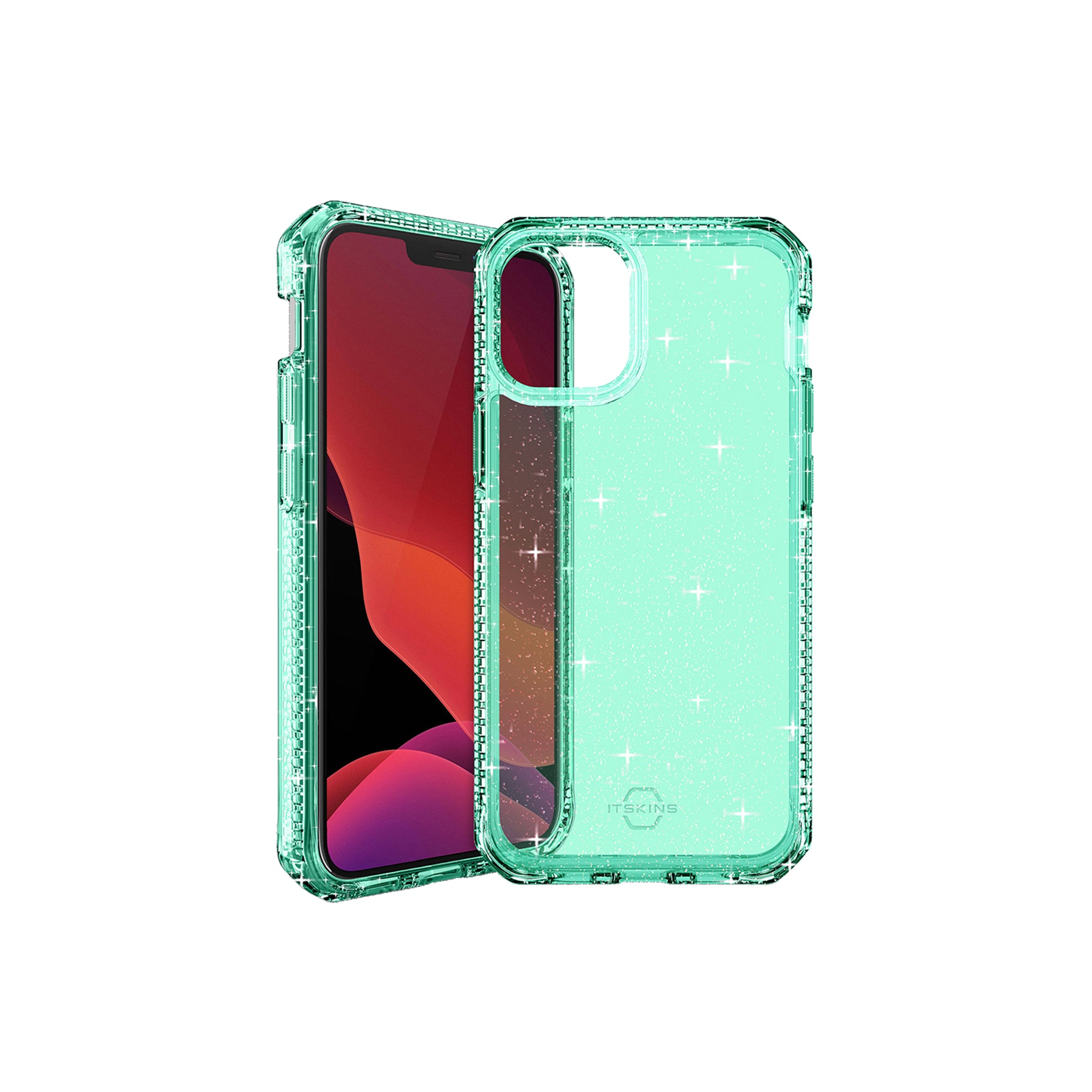 Itskins - Hybrid Spark Case For Apple Iphone 12 / 12 Pro - Tiffany Green