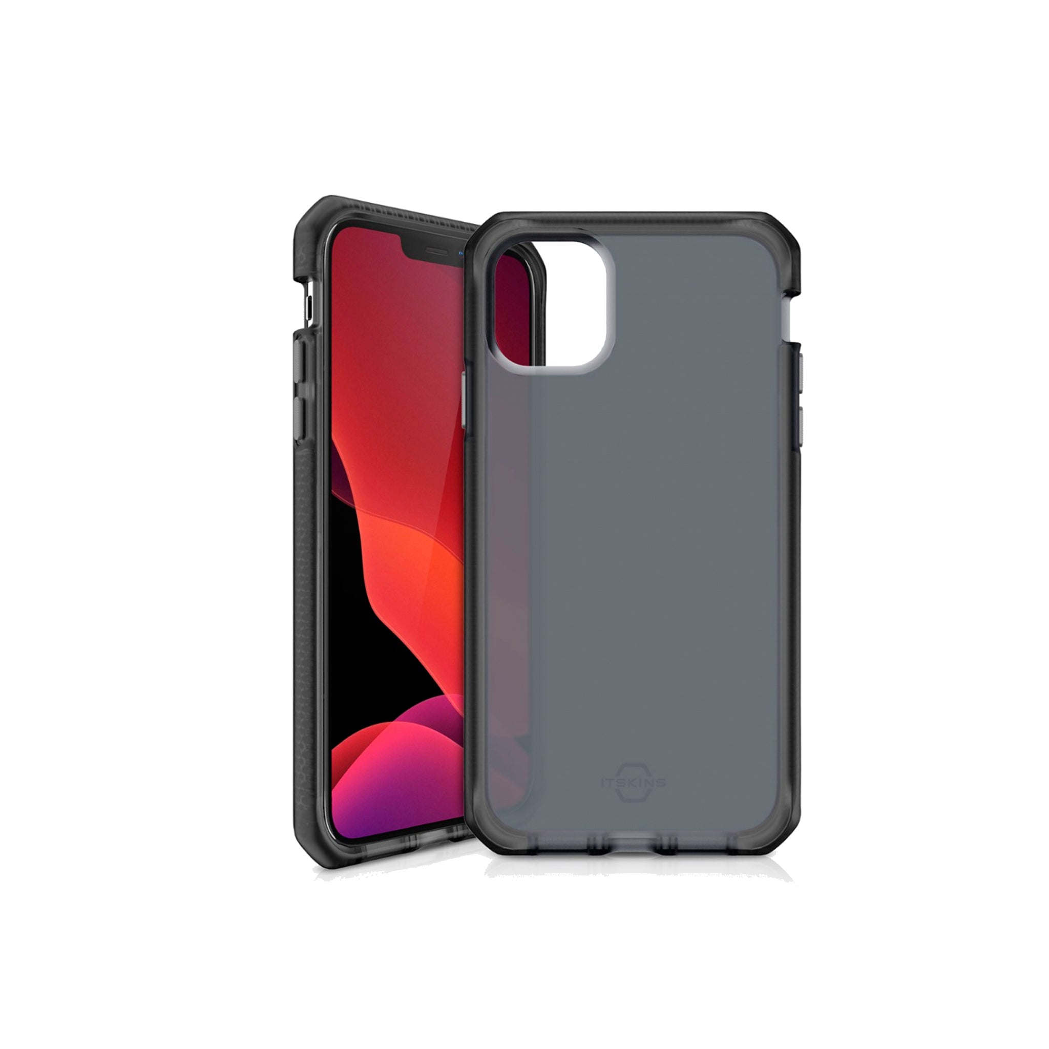 Itskins - Supreme Frost Case For Apple Iphone 12 / 12 Pro - Grey And Black