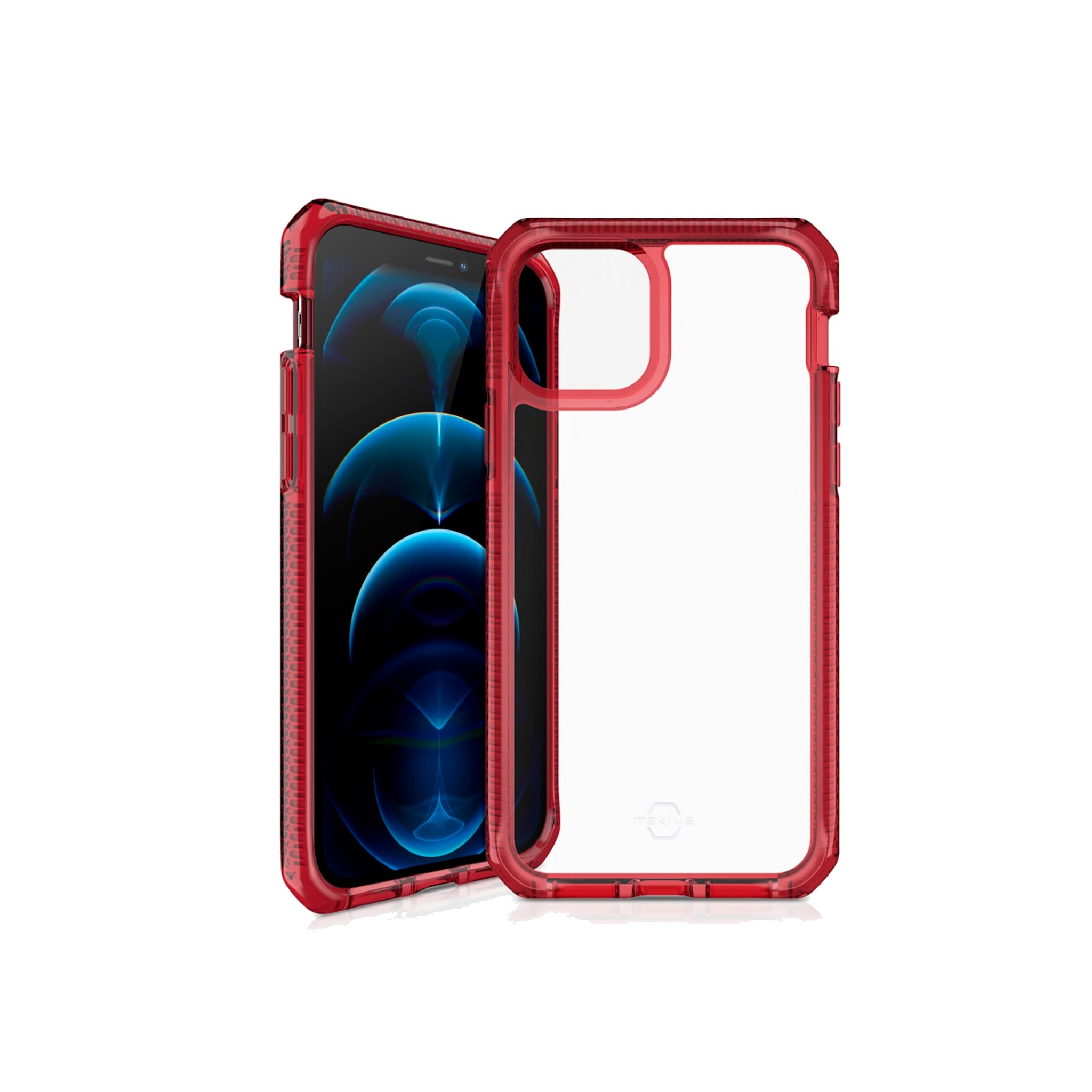 Itskins - Supreme Clear Case For Apple Iphone 12 / 12 Pro - Red And Transparent