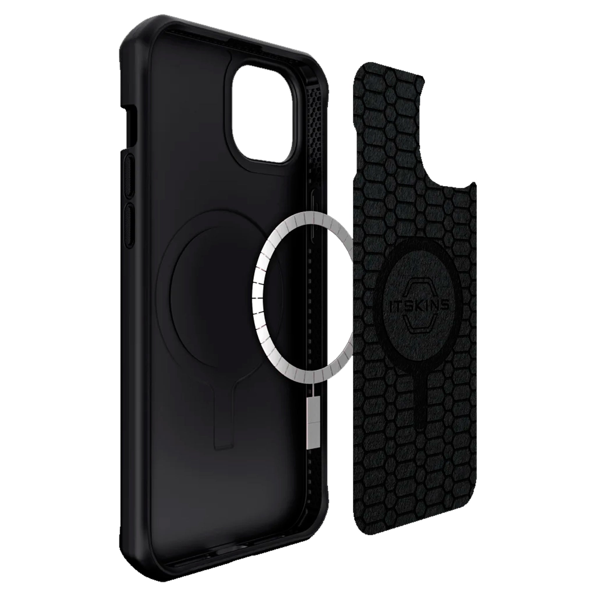 Itskins - Hybrid_r Silk Magsafe Case For Apple Iphone 14 / Iphone 13 - Black