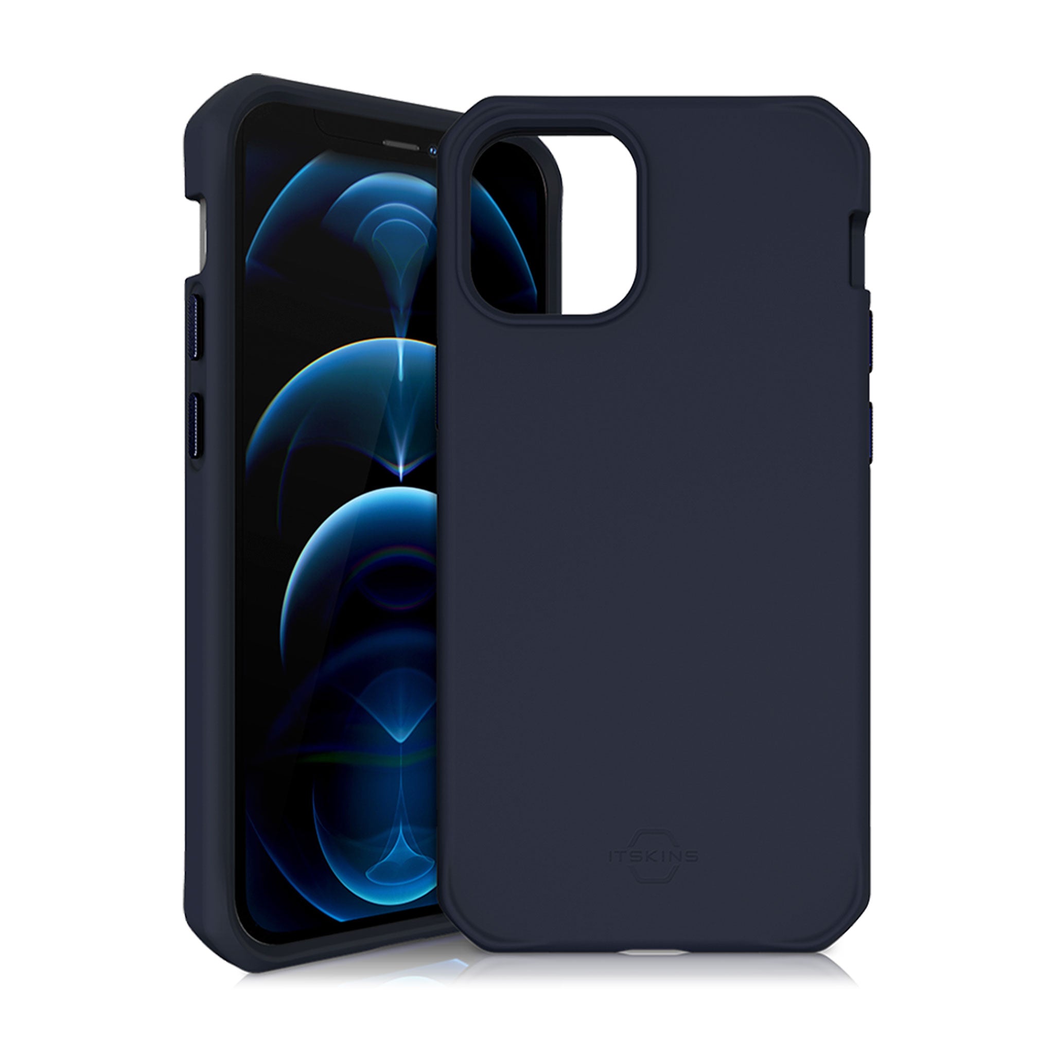 Itskins - Hybrid Silk Case For Apple Iphone 12 Pro Max - Deep Blue
