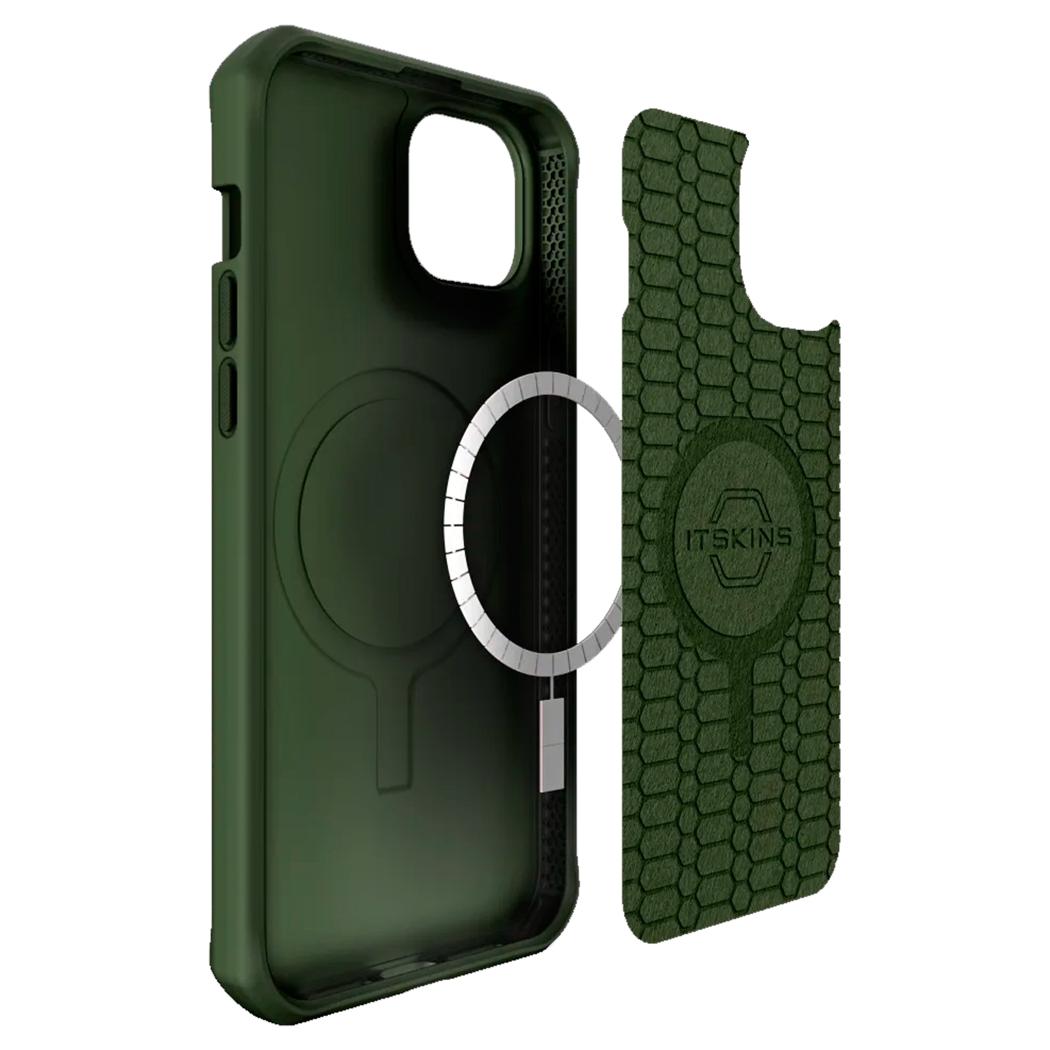 Itskins - Ballistic_r Nylon Magsafe Case For Apple Iphone 14 Plus - Olive Green