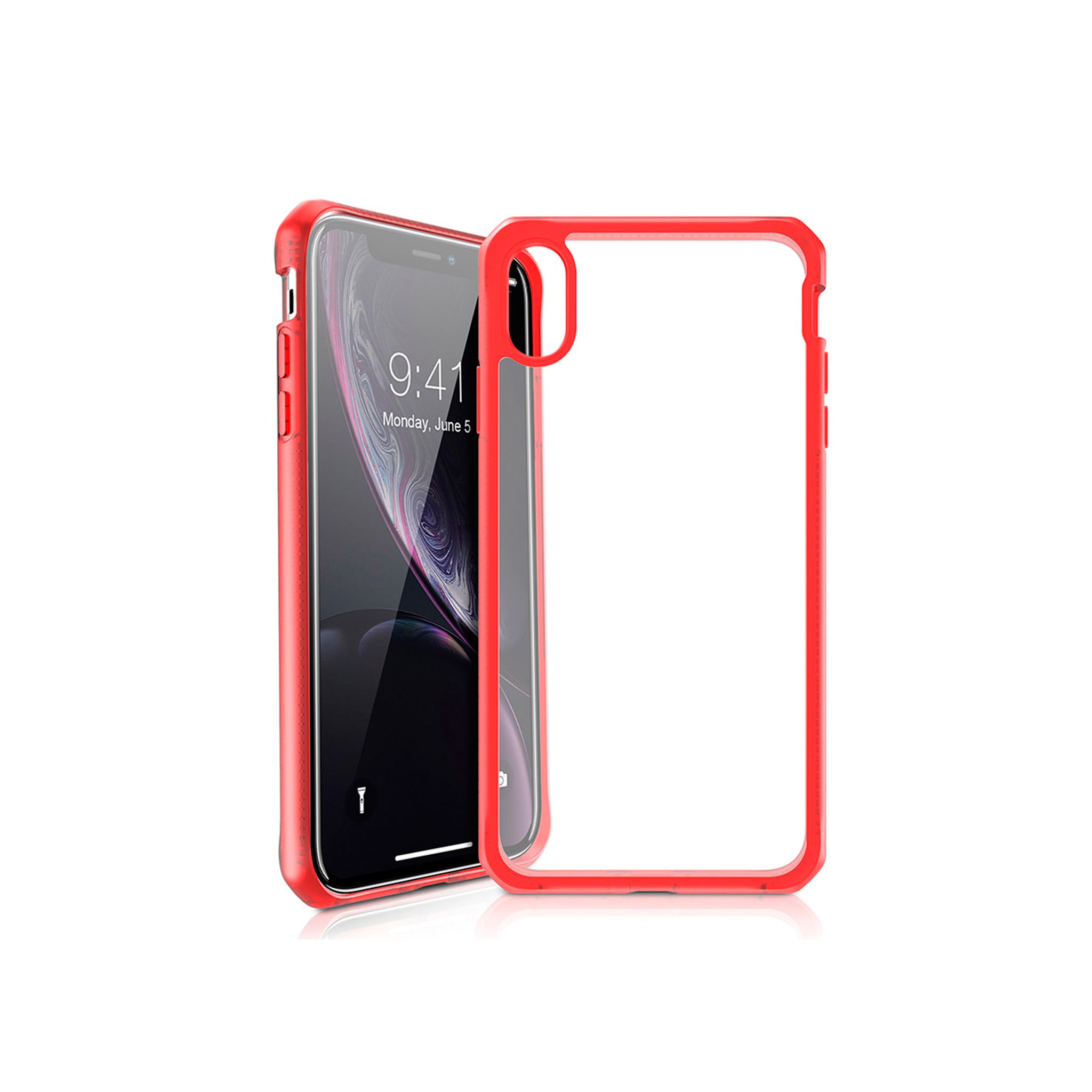 Itskins - Hybrid Frost Mkii Case For Apple Iphone Xr - Red And Transparent