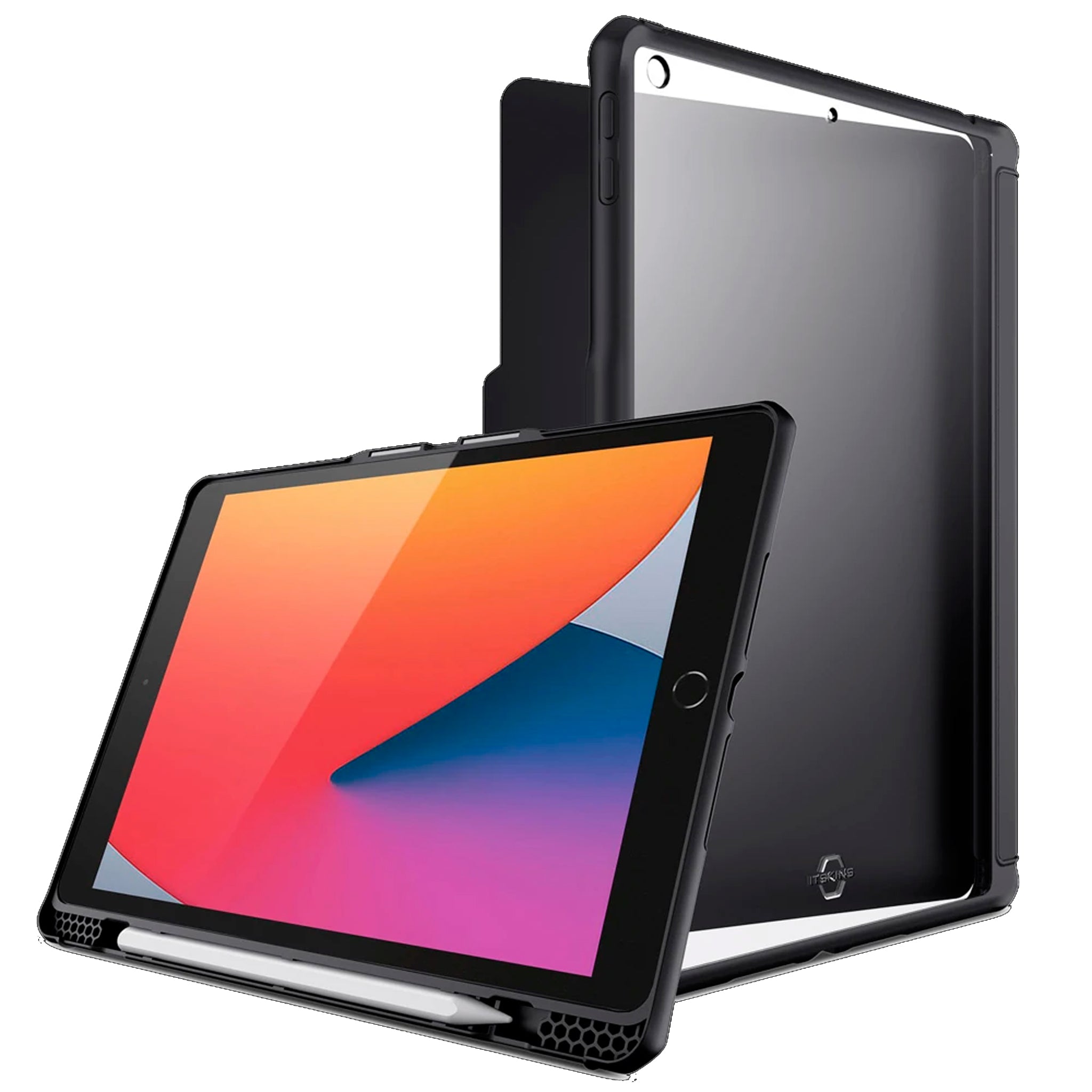 Itskins - Hybrid Solid Folio Case For Apple Ipad 10.2 - Black