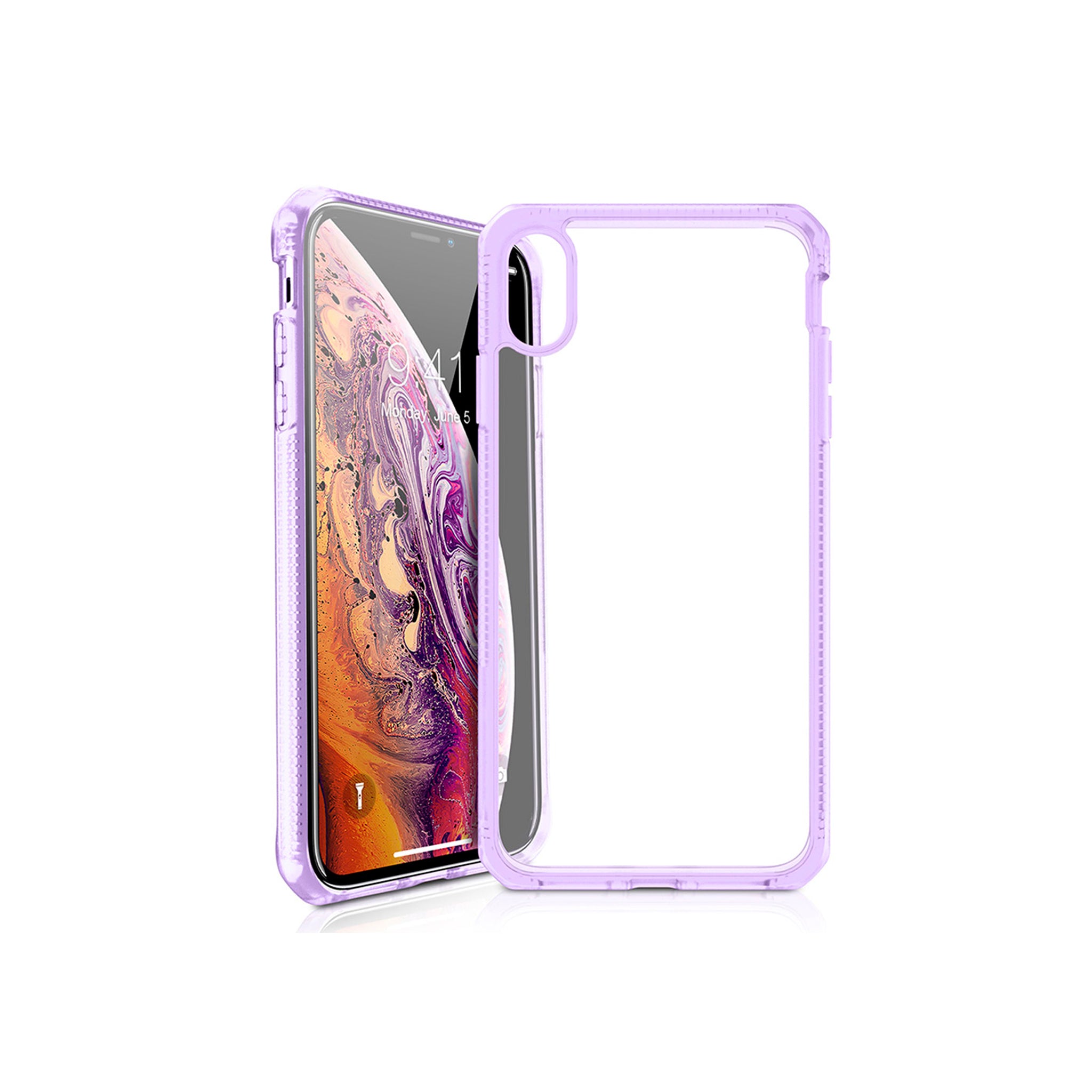 Itskins - Hybrid Frost Mkii Case For Apple Iphone Xs / X - Light Purple And Transparent