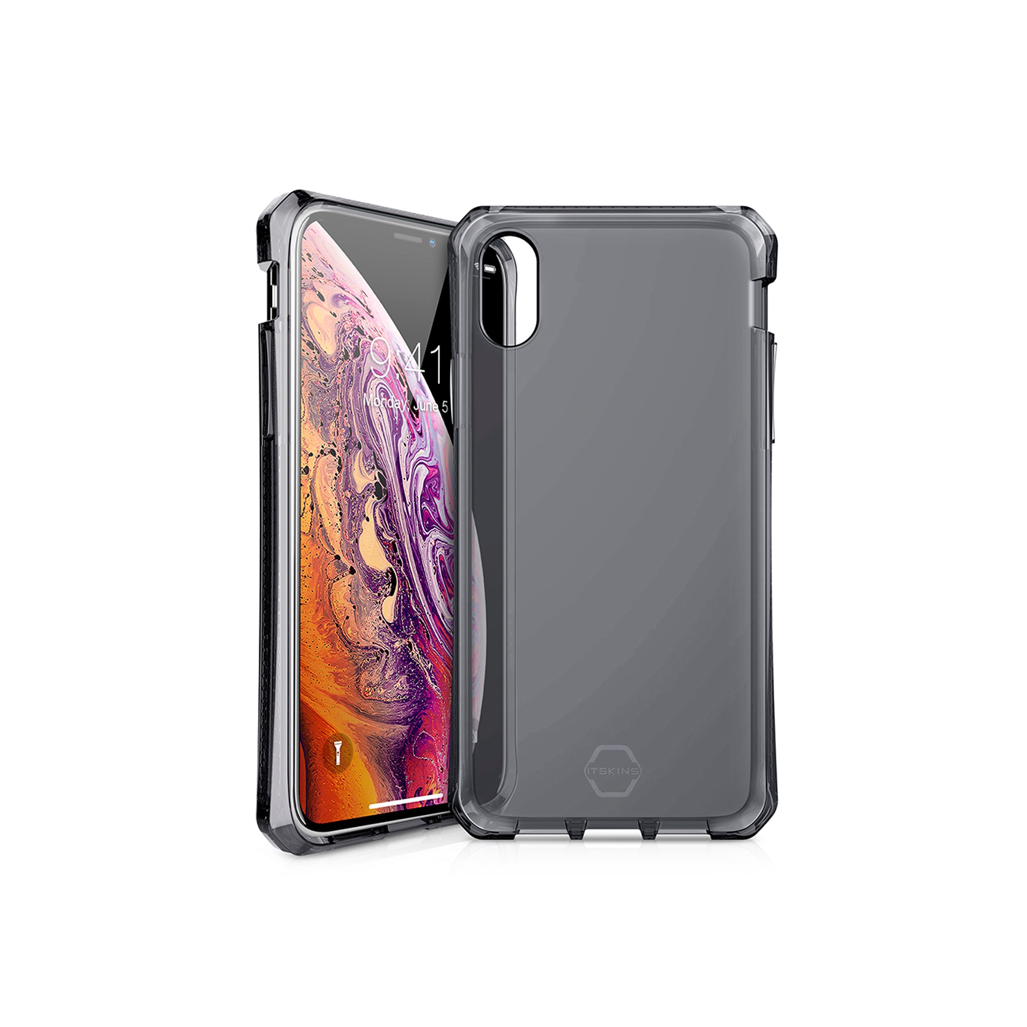 Itskins - Spectrum Clear Case For Apple Iphone Xs / X - Black
