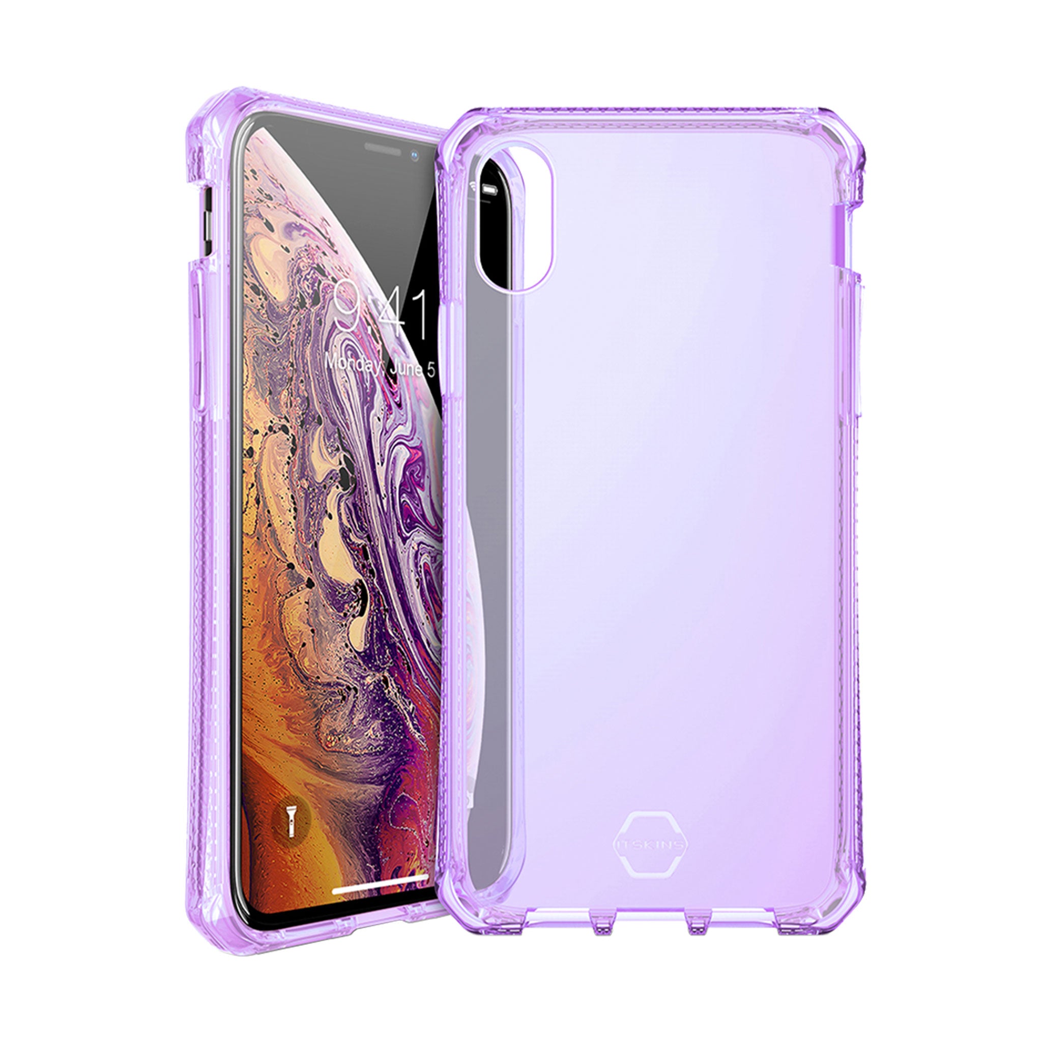 Itskins - Spectrum Clear Case For Apple Iphone Xs / X - Light Purple