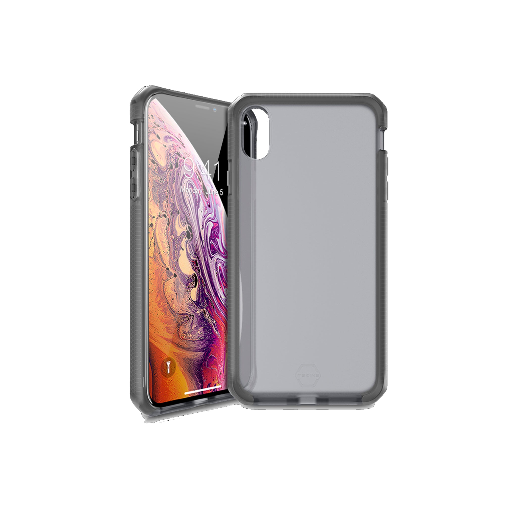 Itskins - Supreme Frost Case For Apple Iphone Xs / X - Gray And Black