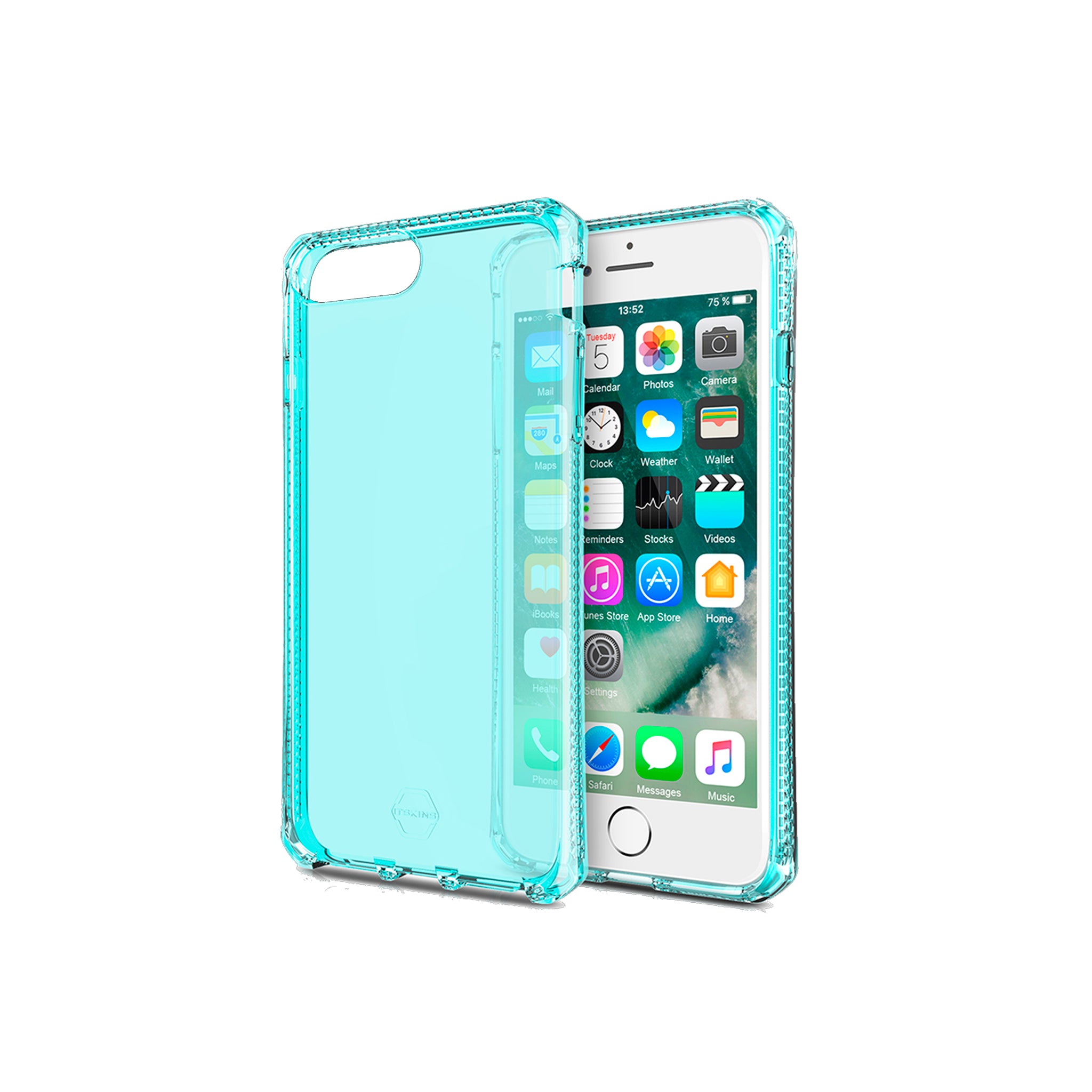 Itskins - Spectrum Clear Case For Apple Iphone 8 Plus / 7 Plus / 6s Plus / 6 Plus - Light Blue
