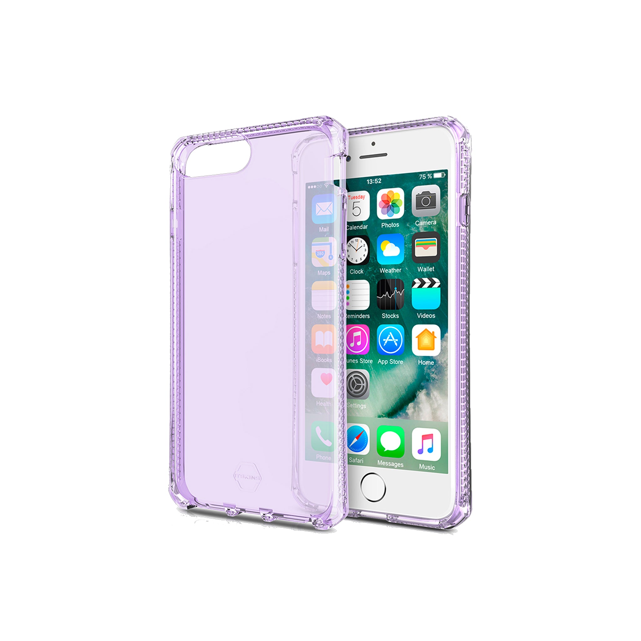 Itskins - Spectrum Clear Case For Apple Iphone 8 Plus / 7 Plus / 6s Plus / 6 Plus - Light Purple