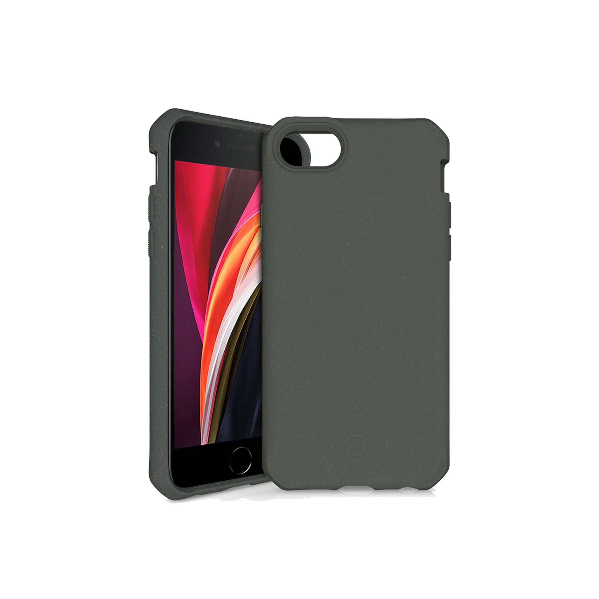 Itskins - Feroniabio Terra Biodegradable Case For Apple Iphone Se / 8 / 7 / 6s / 6 - Midnight Green