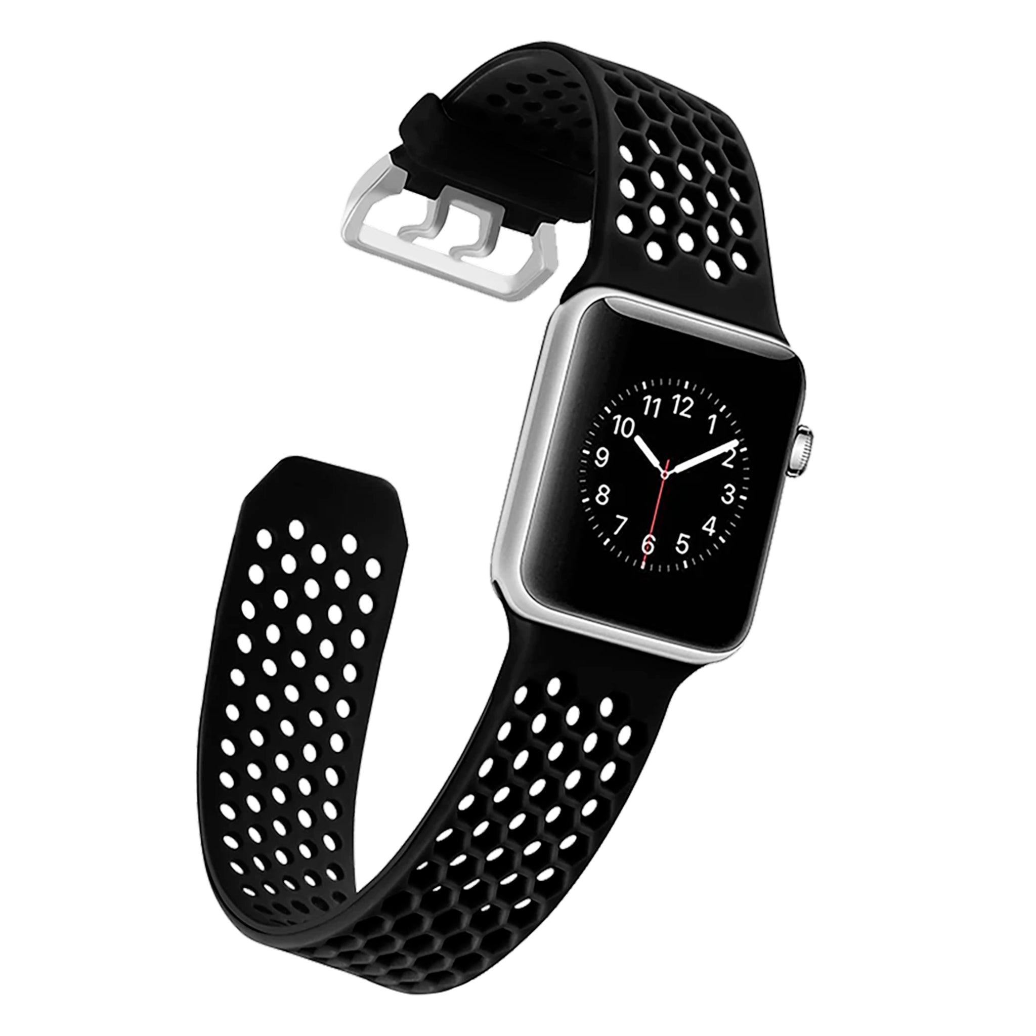 Itskins - Silicone Sport Watch Band For Apple Watch 44mm - Black