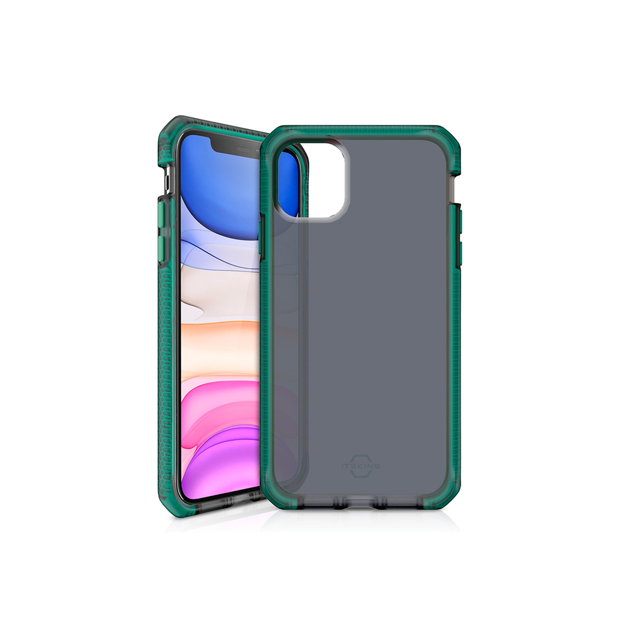 Itskins - Supreme Frost Case For Apple Iphone 11 - Tiffany Green And Black