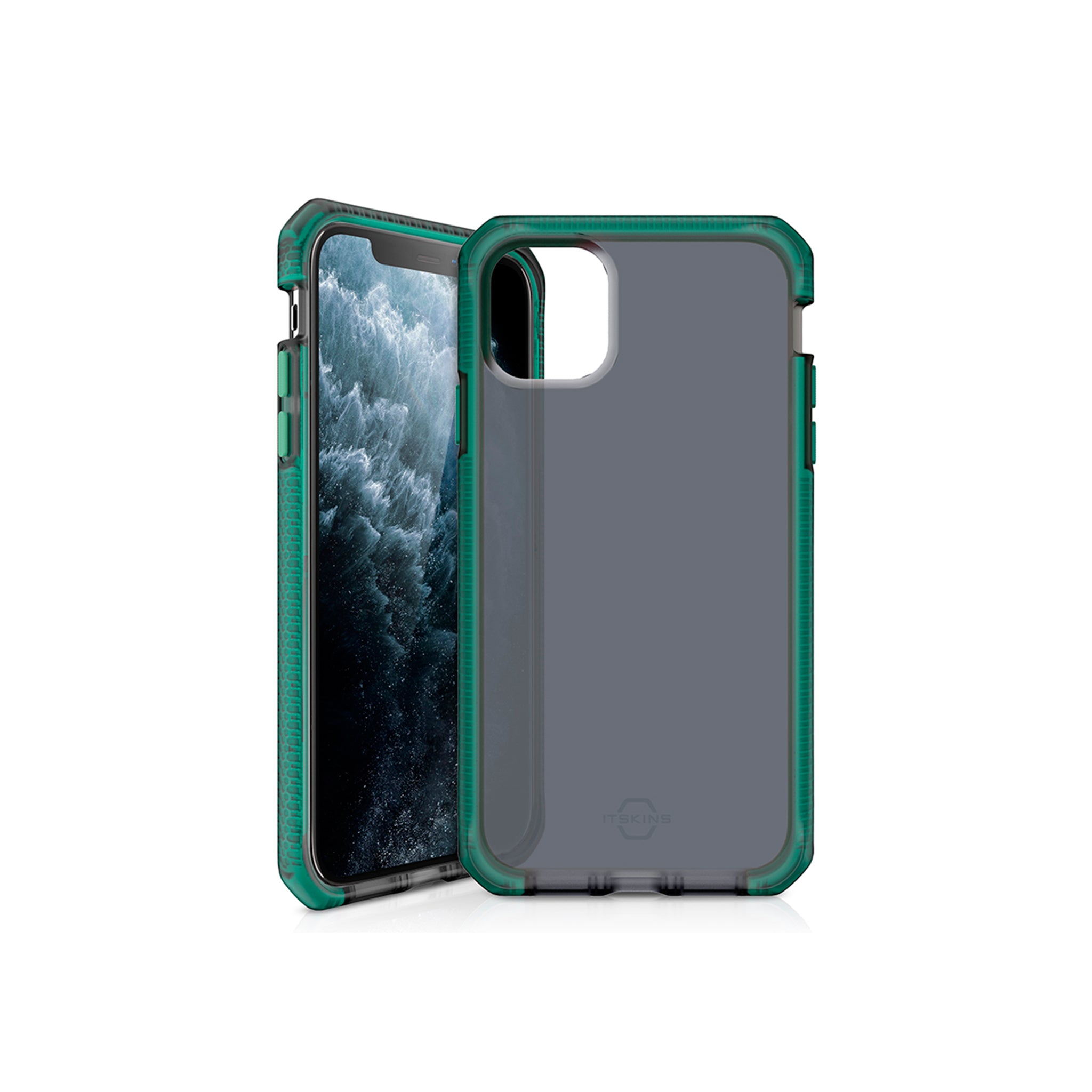 Itskins - Supreme Frost Case For Apple Iphone 11 Pro Max - Tiffany Green And Black