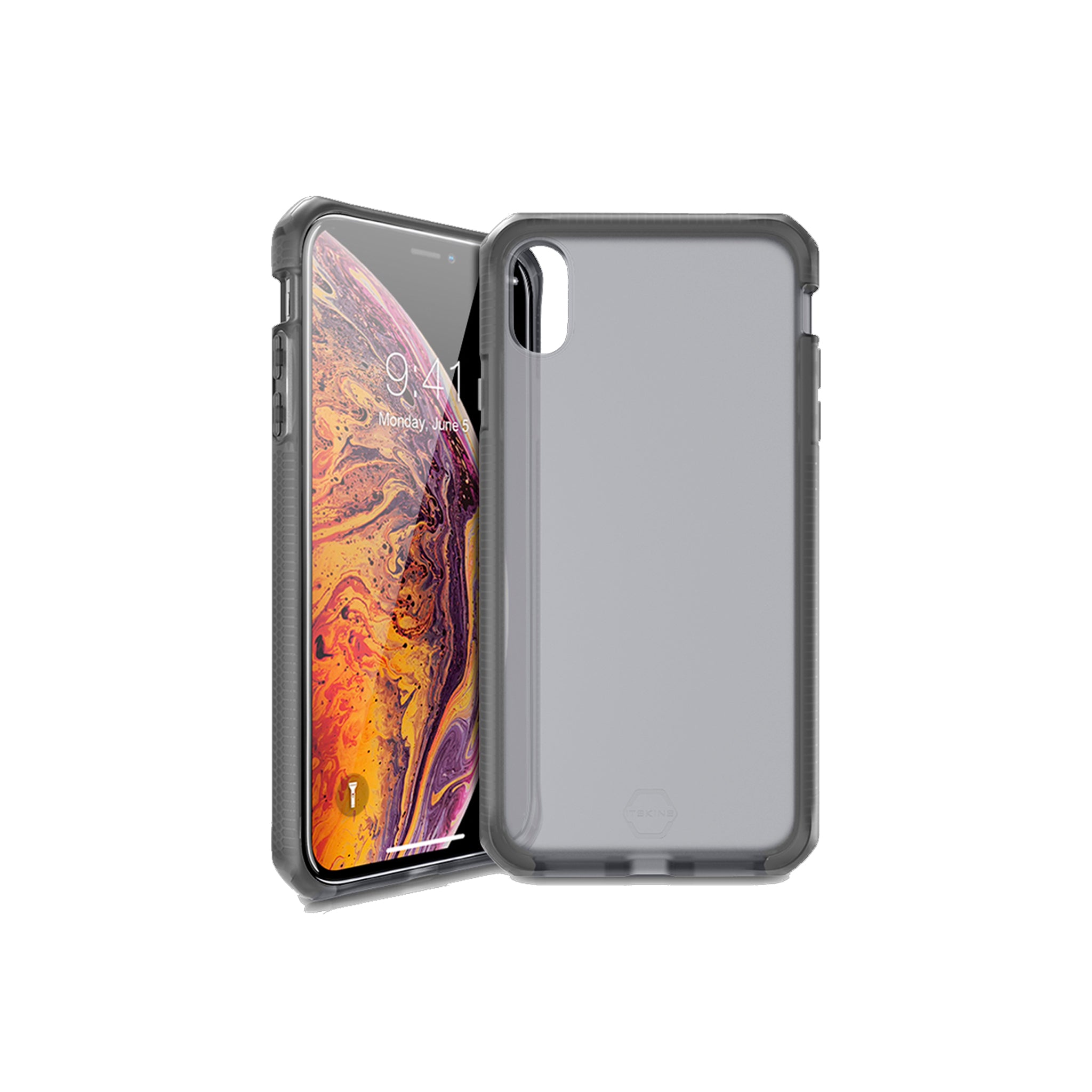 Itskins - Supreme Frost Case For Apple iPhone Xs Max - Gray And Black