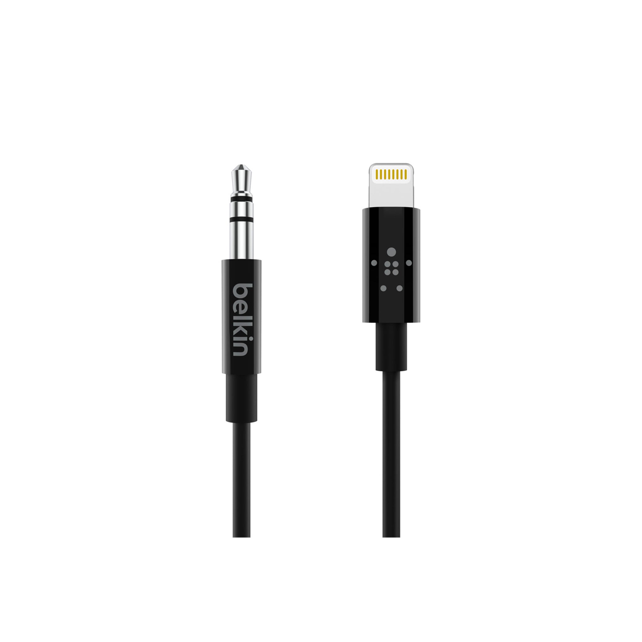 Belkin - Apple Lightning To 3.5mm Aux Cable 3ft - Black